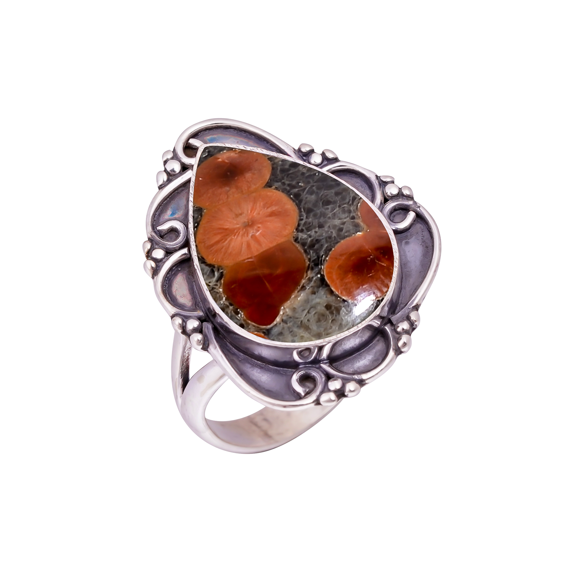 Peanut Obsidian - Sonora Gemstone 925 Sterling Silver Ring