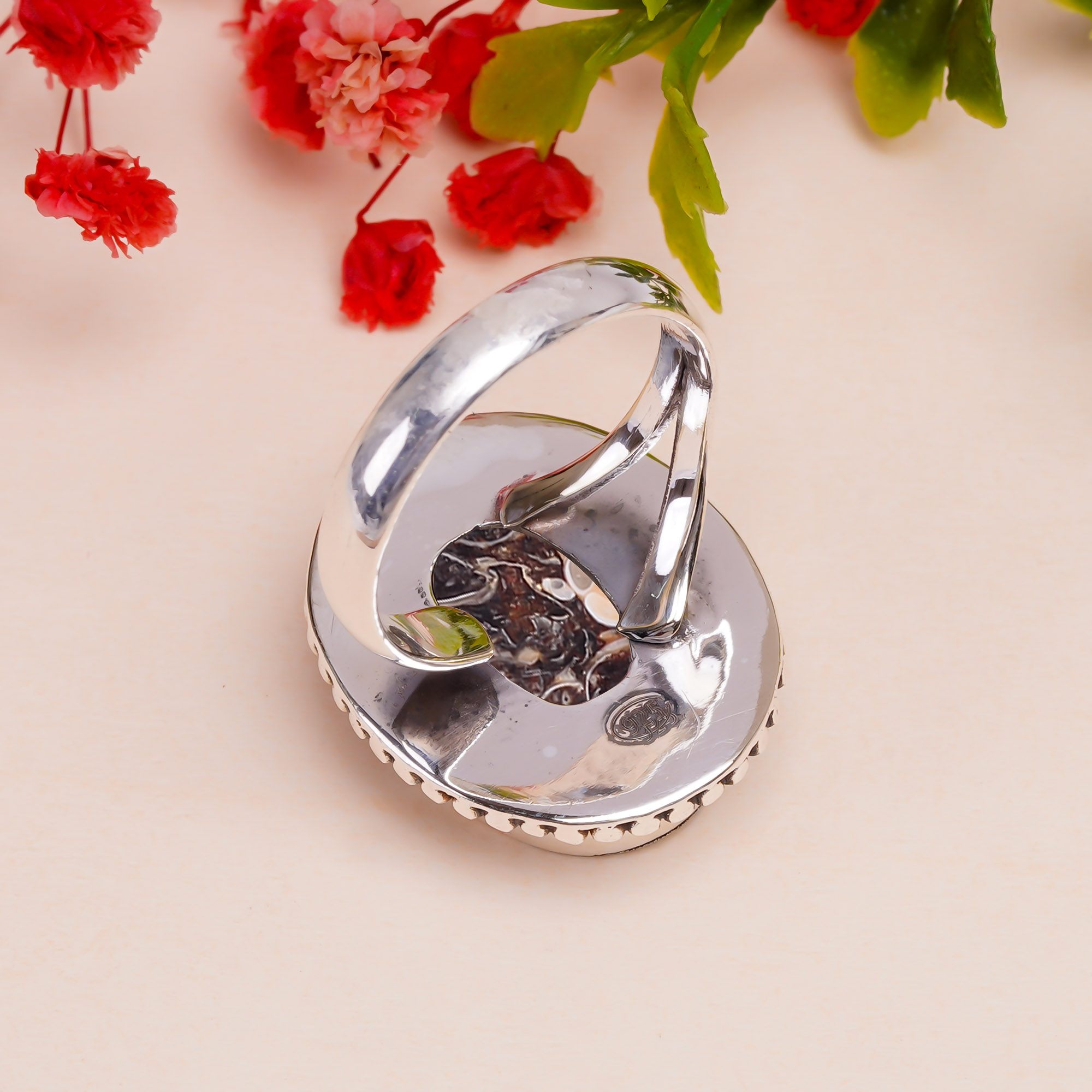 Turritella Agate - Wyoming Gemstone 925 Sterling Silver Ring