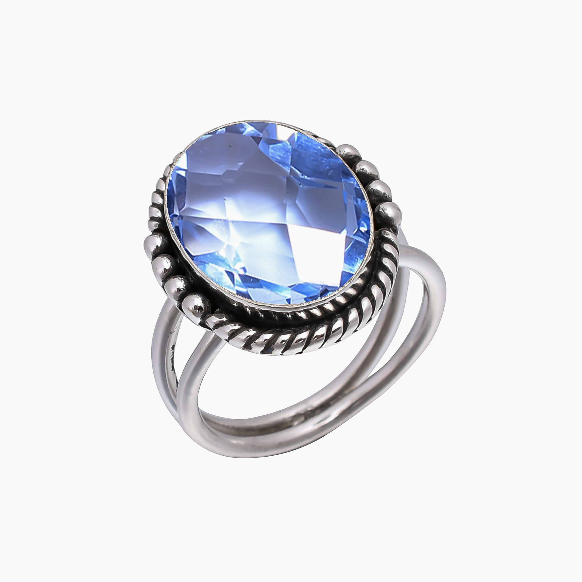 Tanzanite - Simulated 925 Sterling Silver Ring