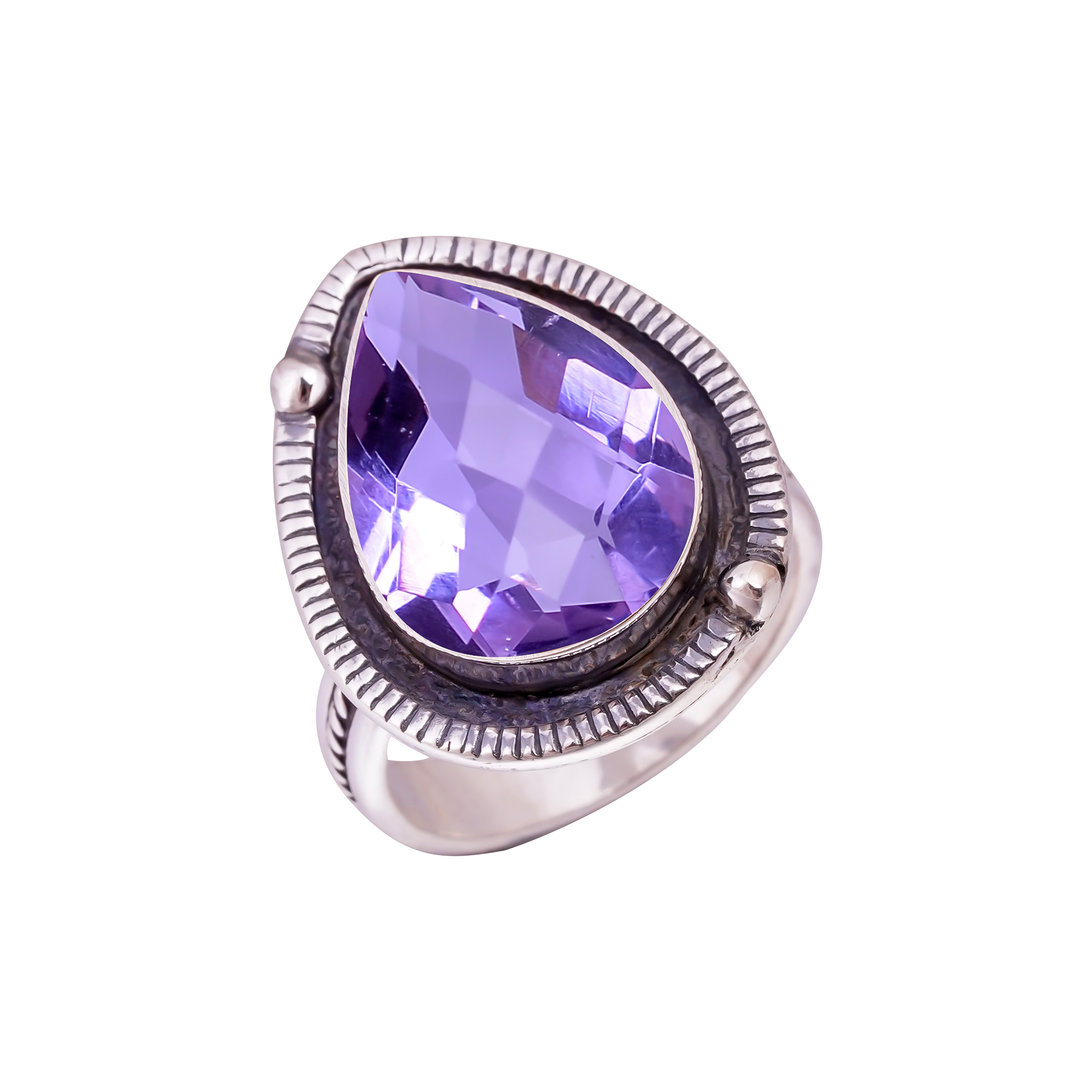 Colour Changing Alexandrite - Simulated Gemstone 925 Sterling Silver Ring