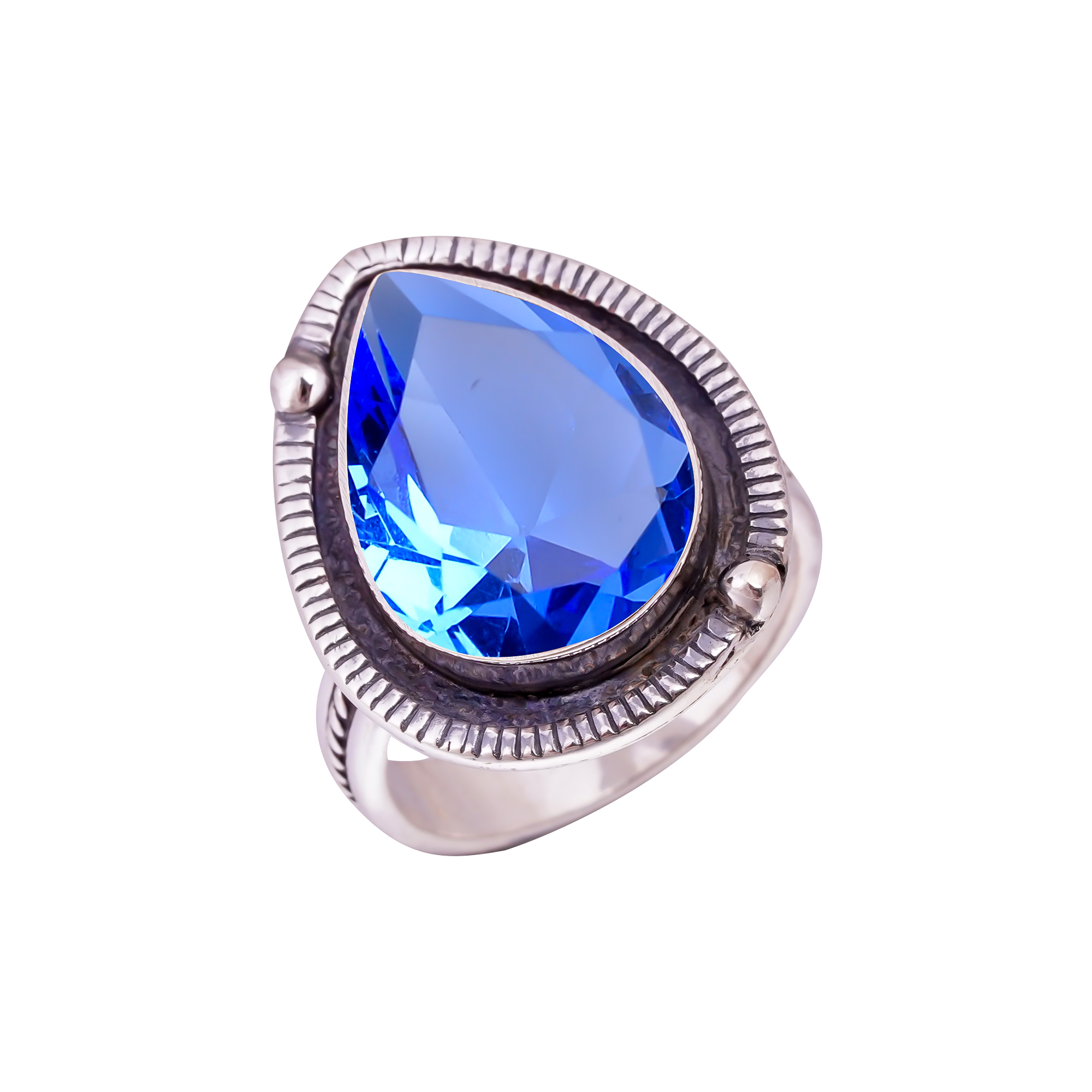 Tanzanite - Simulated Gemstone 925 Sterling Silver Ring