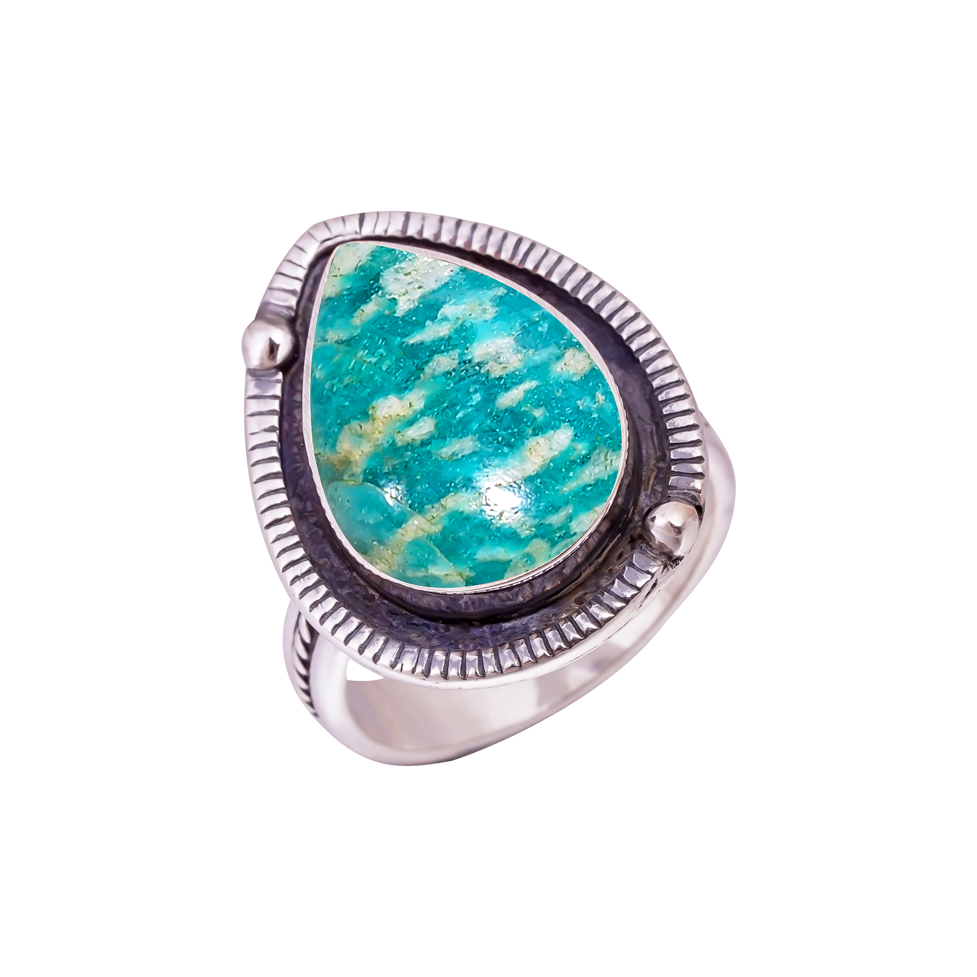 Amazonite - Colorado Mines Gemstone 925 Sterling Silver Ring