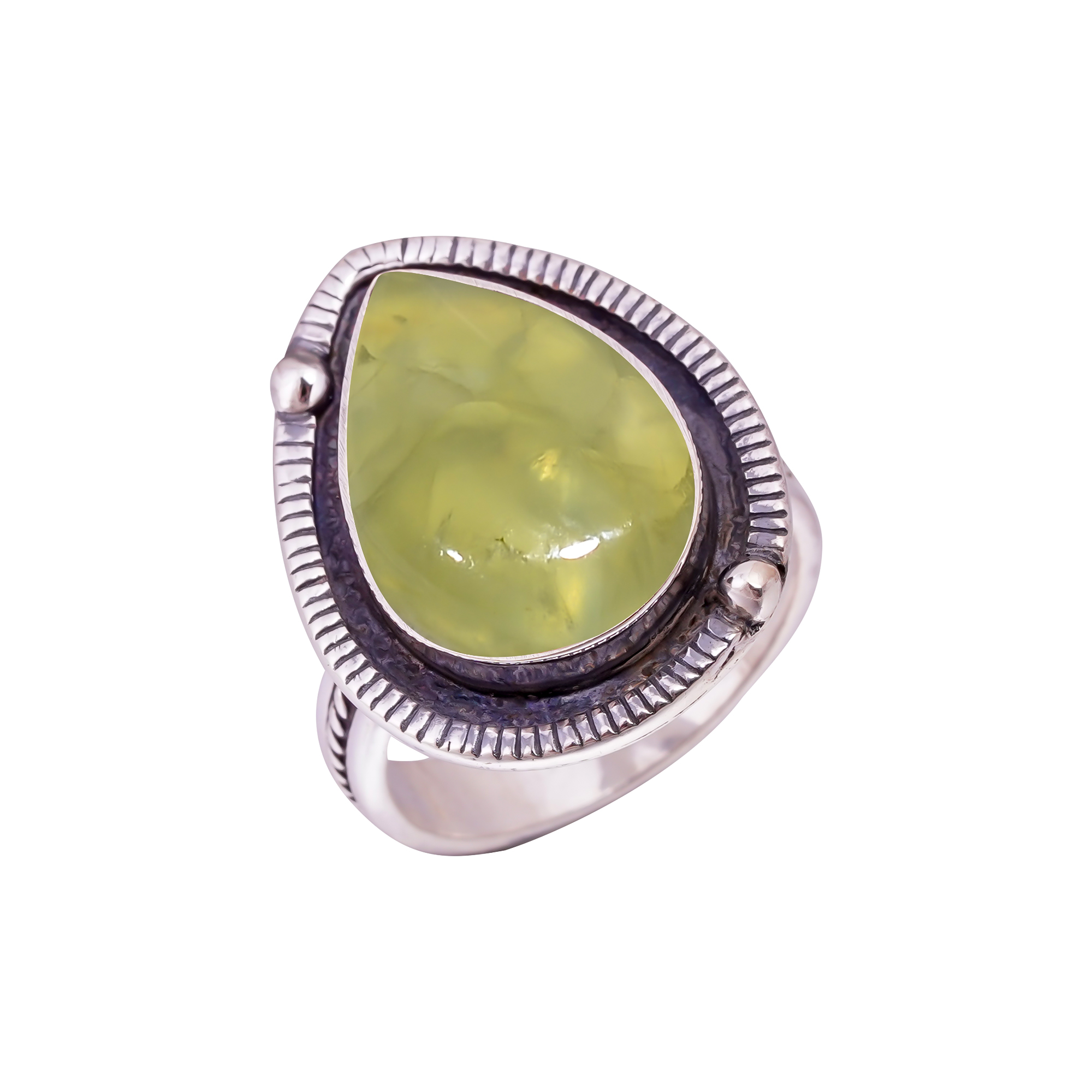Prehnite - South Africa Gemstone 925 Sterling Silver Ring