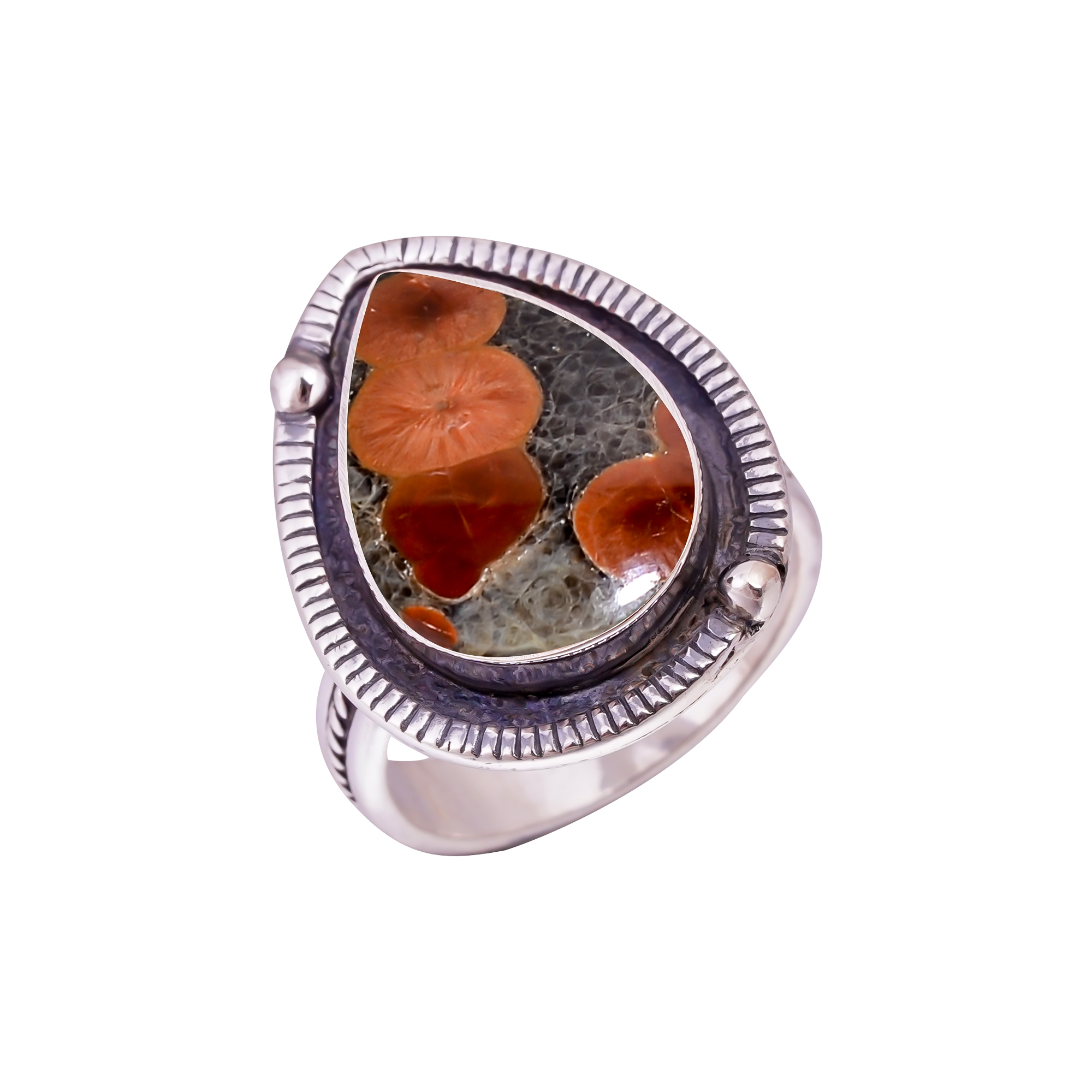 Peanut Obsidian - Sonora Gemstone 925 Sterling Silver Ring