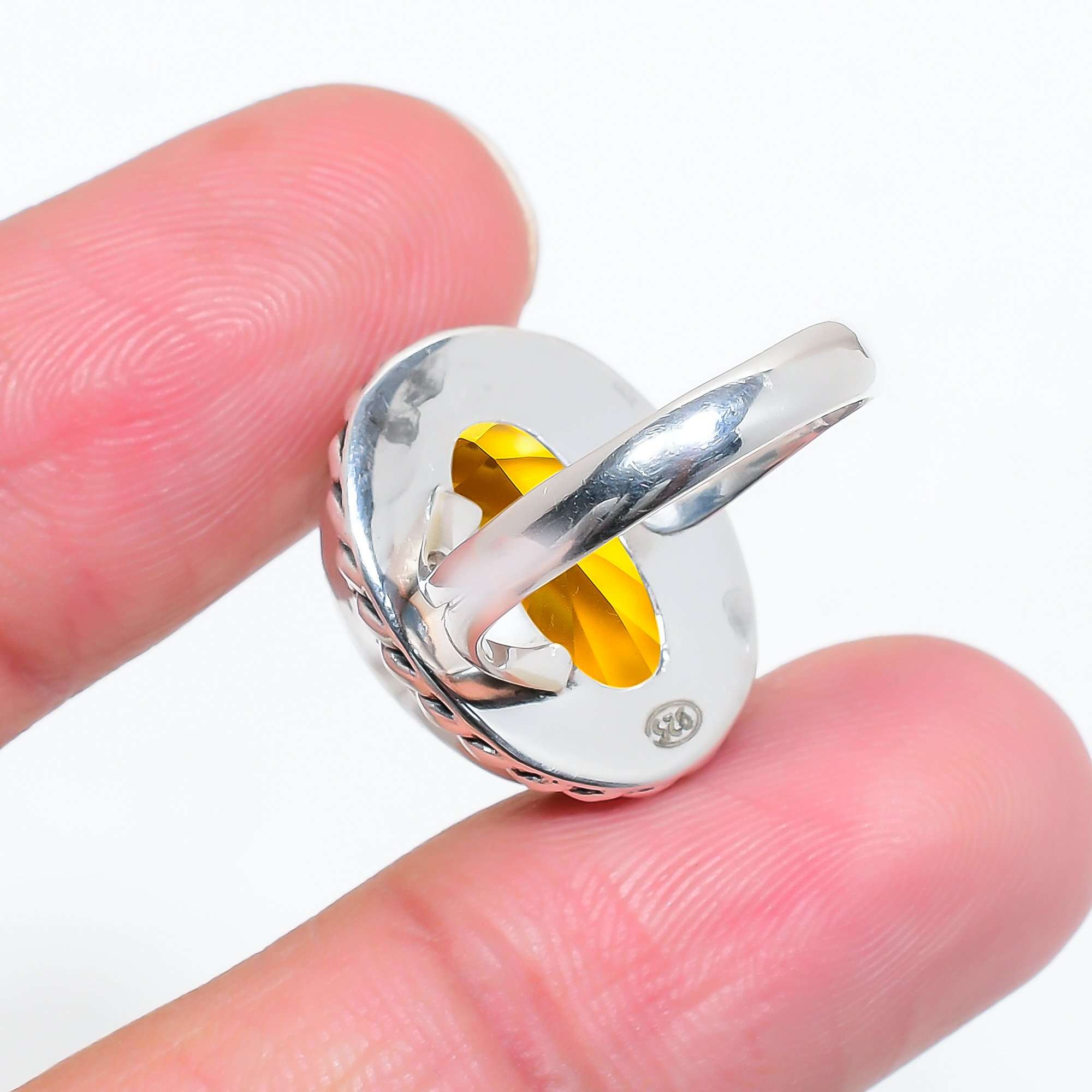 Citrine - Simulated 925 Sterling Silver Ring