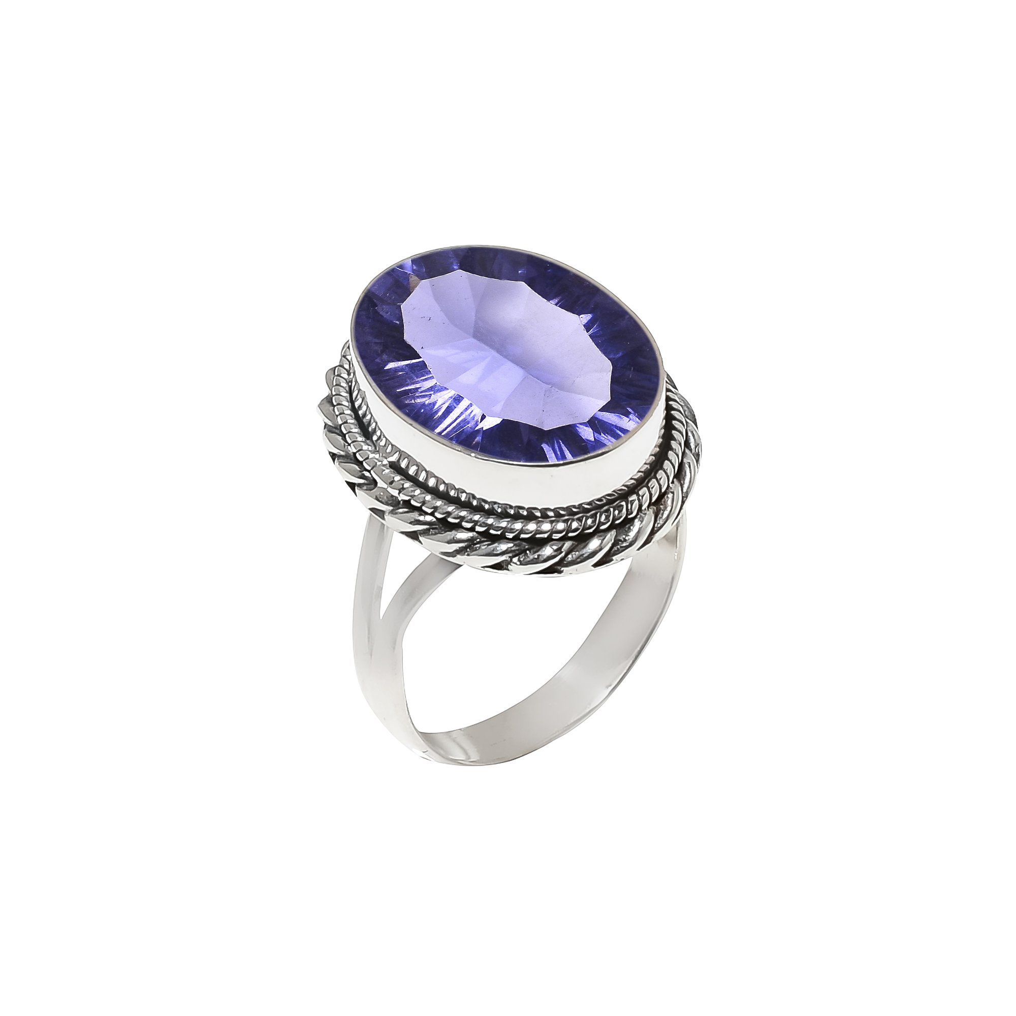 Iolite - Simulated 925 Sterling Silver Ring