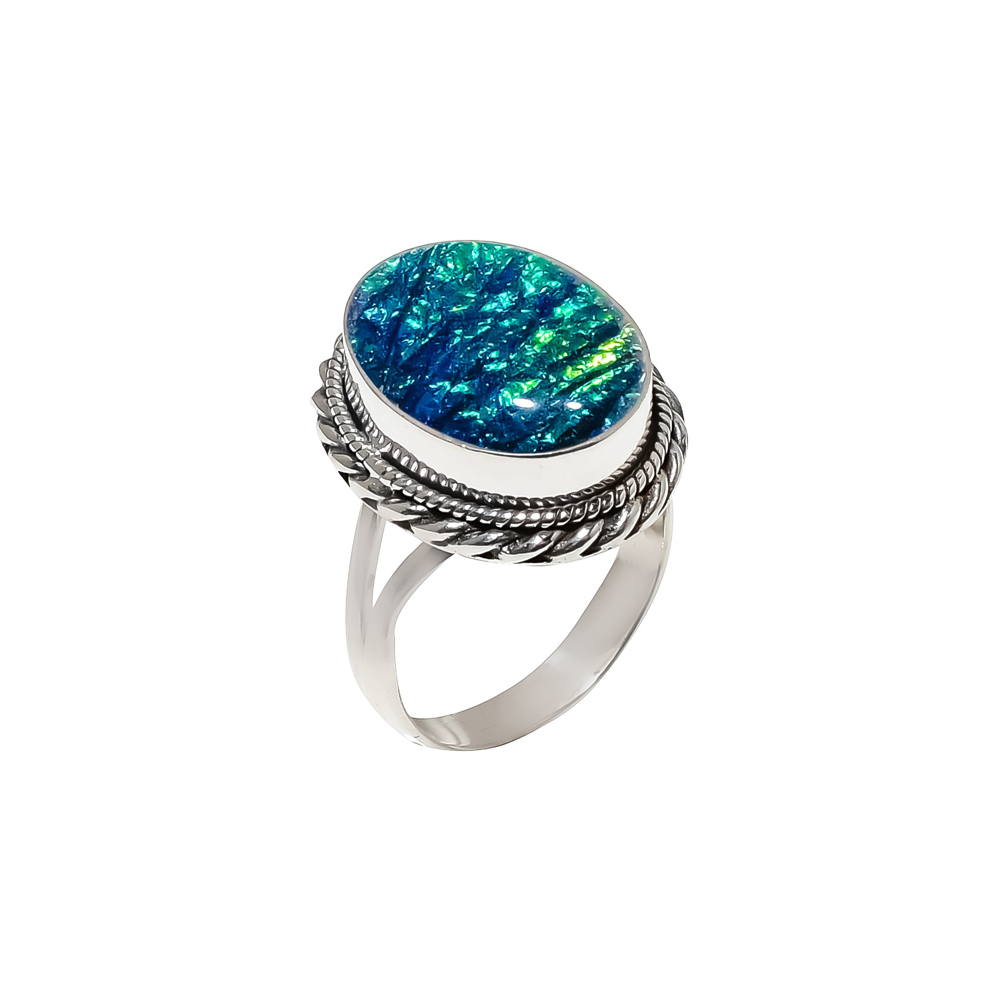 Triplet Opal - Simulated 925 Sterling Silver Ring