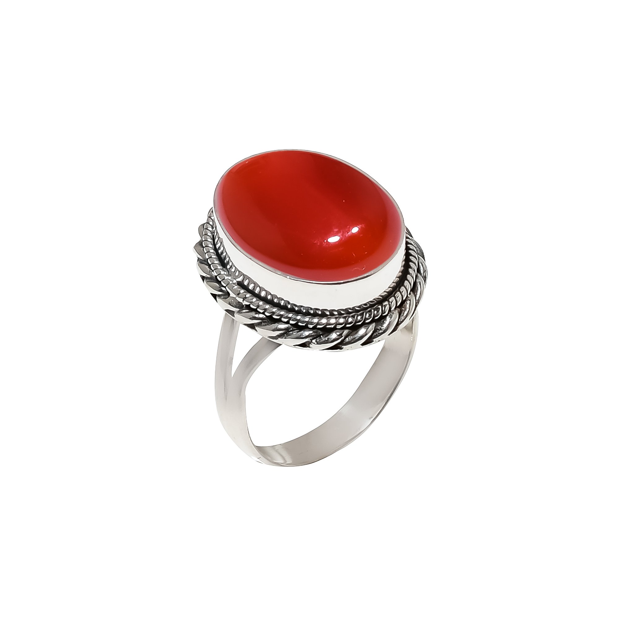 Red Onyx - Brazil 925 Sterling Silver Ring