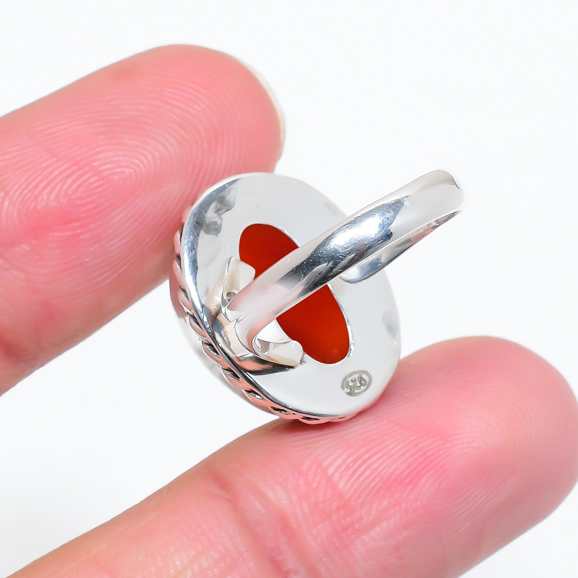 Red Onyx - Brazil 925 Sterling Silver Ring