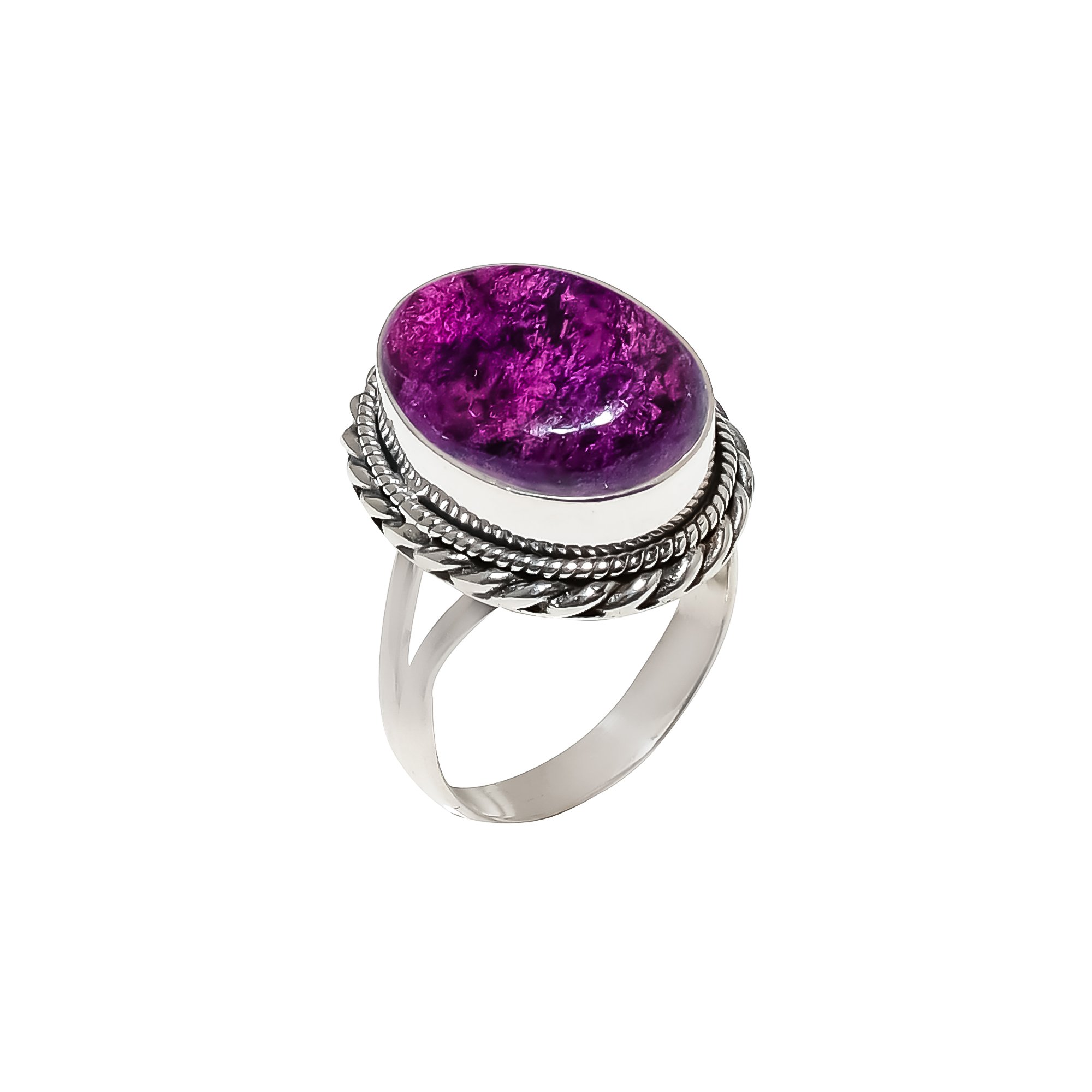 Variscite In Purpurite - Australia 925 Sterling Silver Ring
