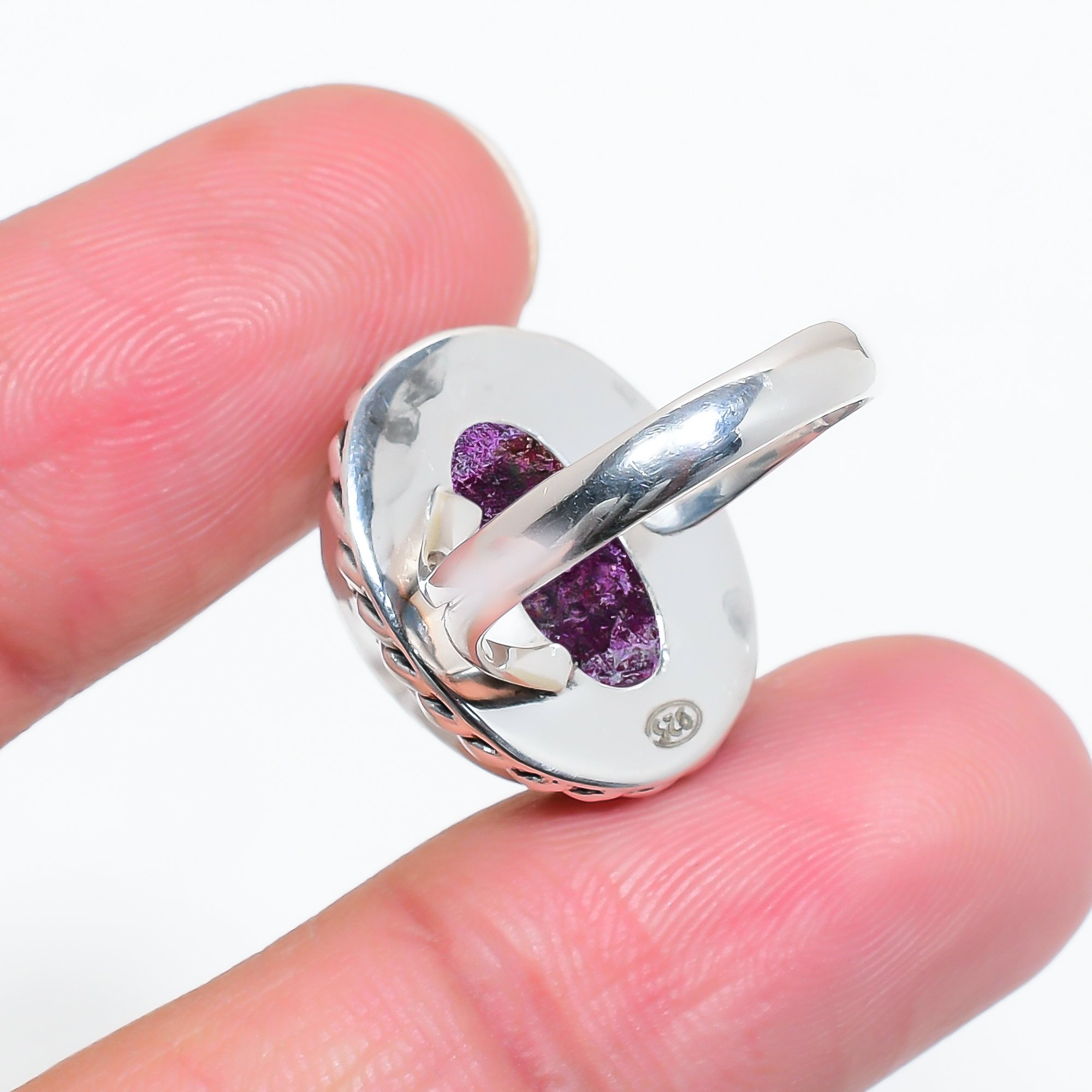 Variscite In Purpurite - Australia 925 Sterling Silver Ring