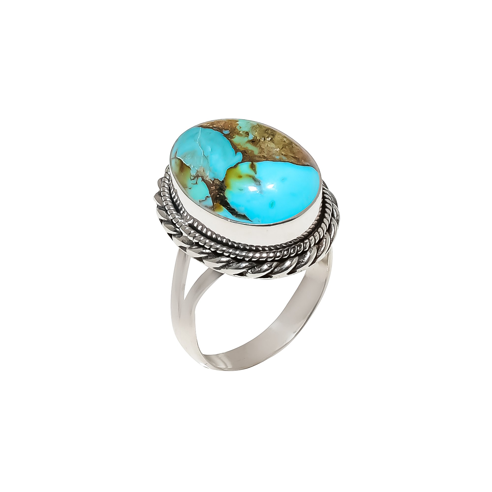 Copper Turquoise - Pilot Mountain 925 Sterling Silver Ring
