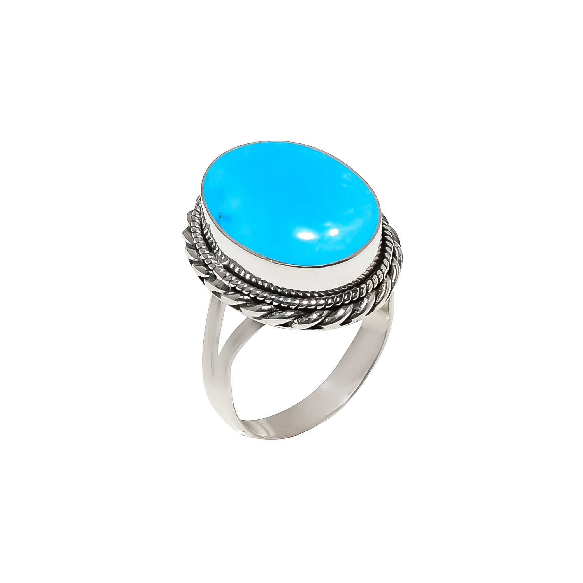 Magnesite Turquoise 925 Sterling Silver Ring