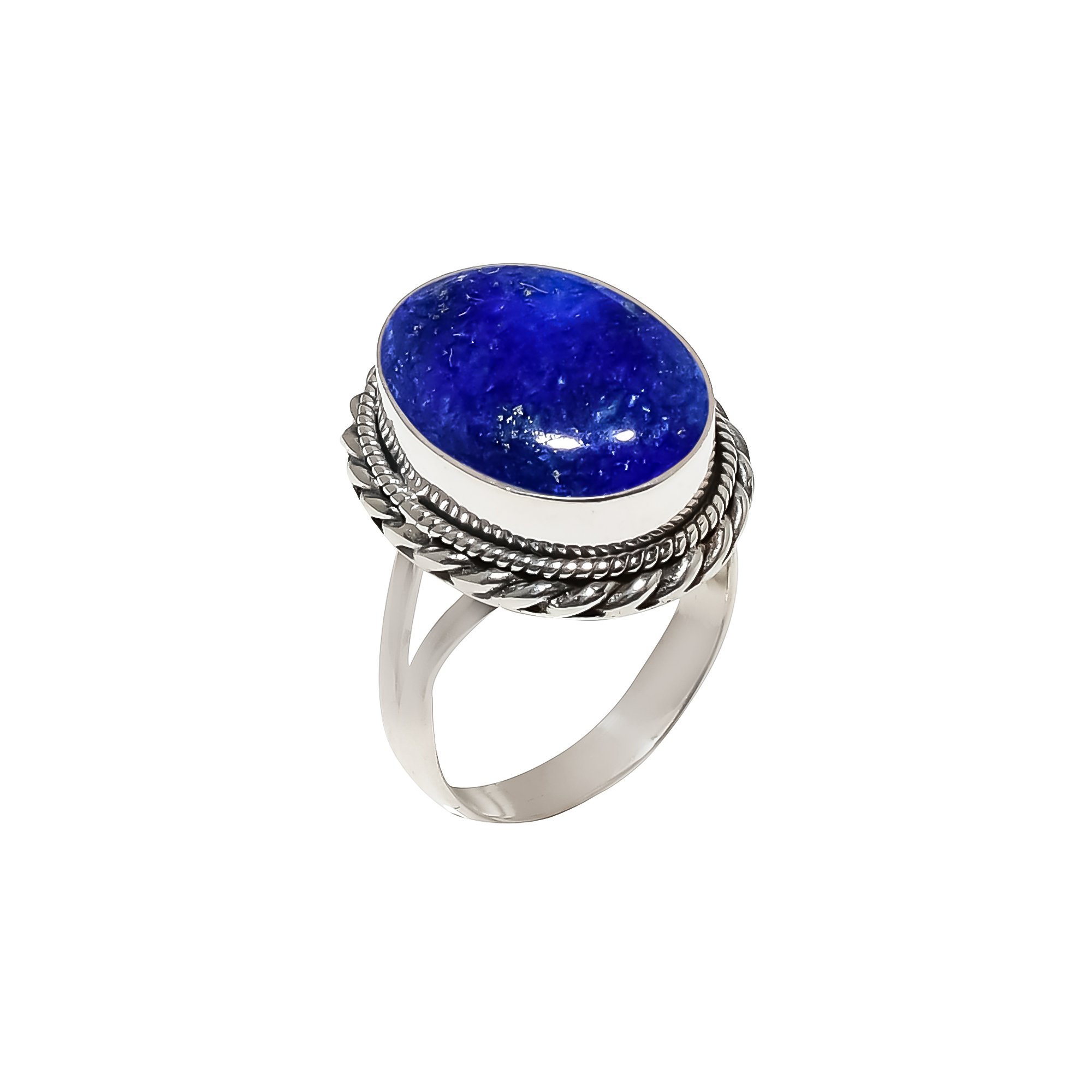 Natural Lapis Lazuli - Afghanistan 925 Sterling Silver Ring