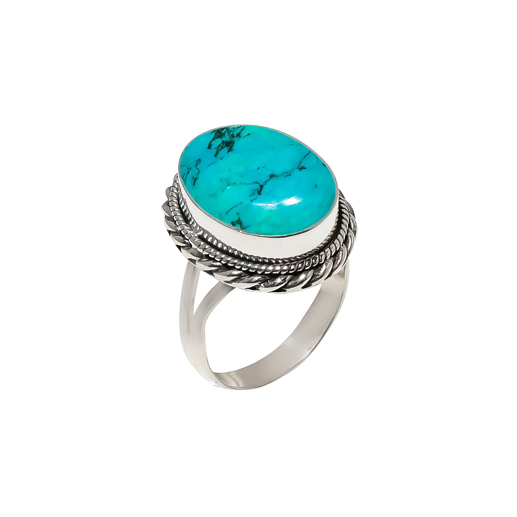 Turquoise - Tibet 925 Sterling Silver Ring