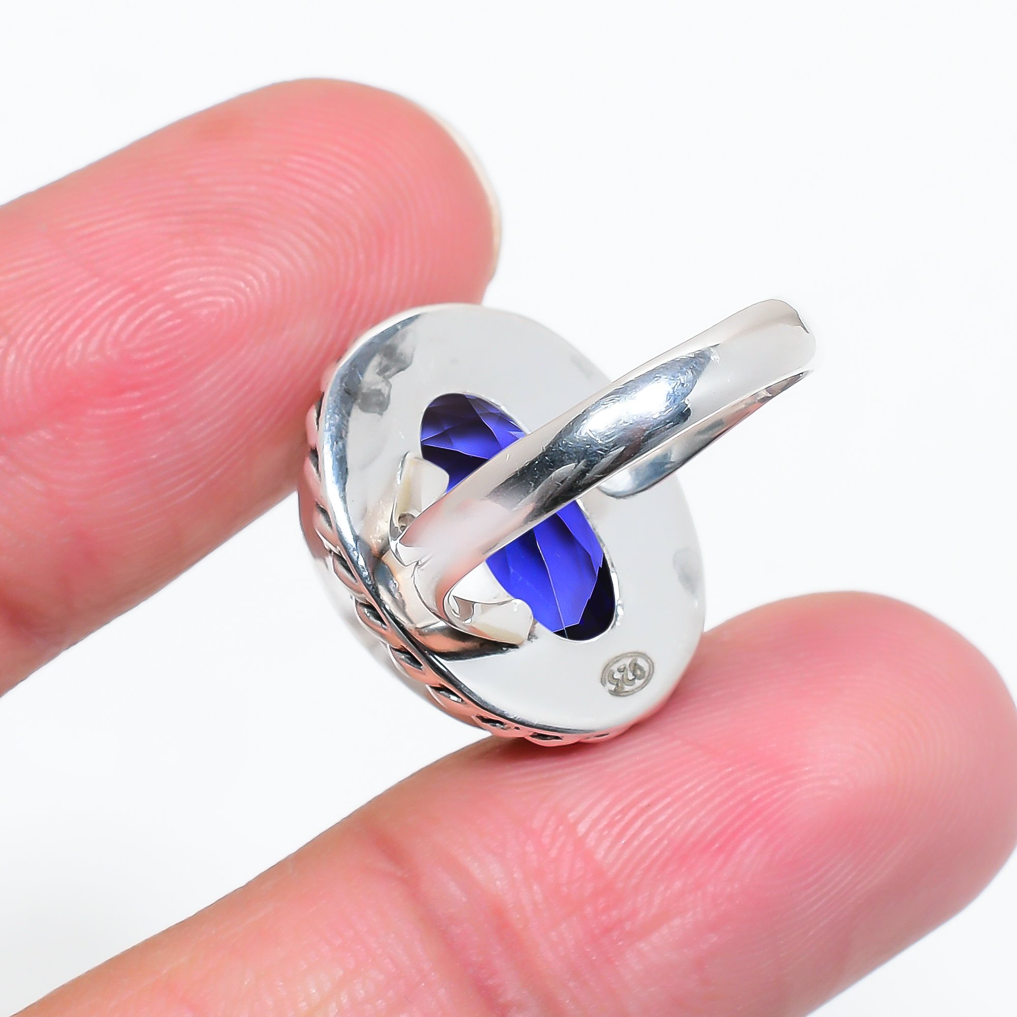Iolite - Simulated 925 Sterling Silver Ring