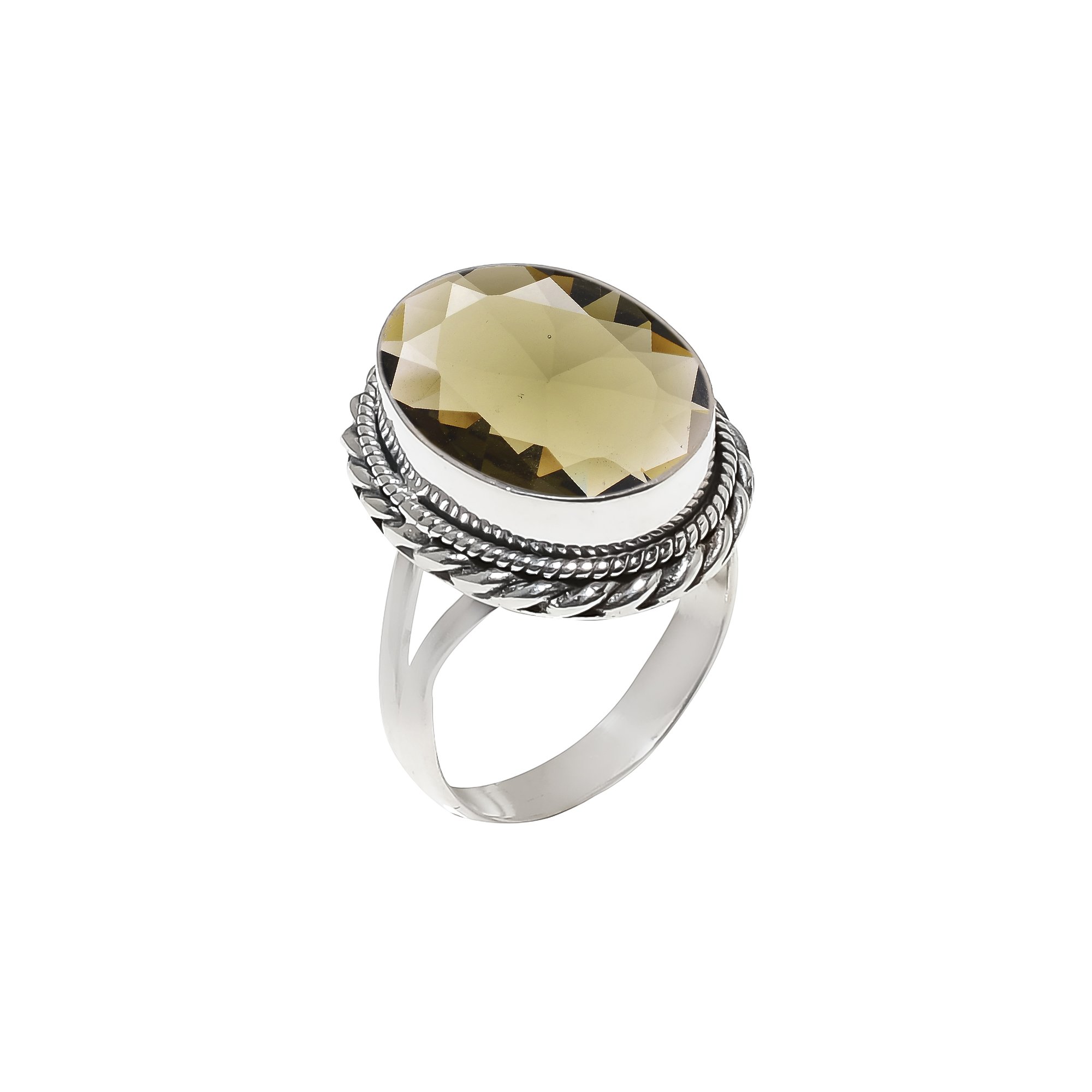 Smokey - Simulated 925 Sterling Silver Ring