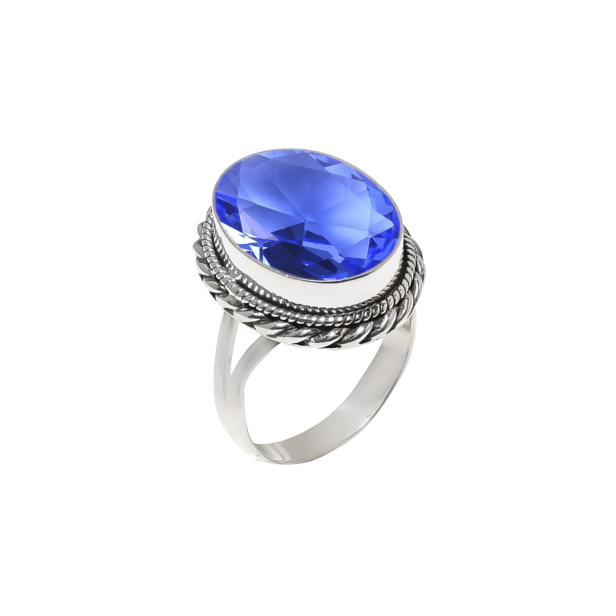 Tanzanite - Simulated 925 Sterling Silver Ring