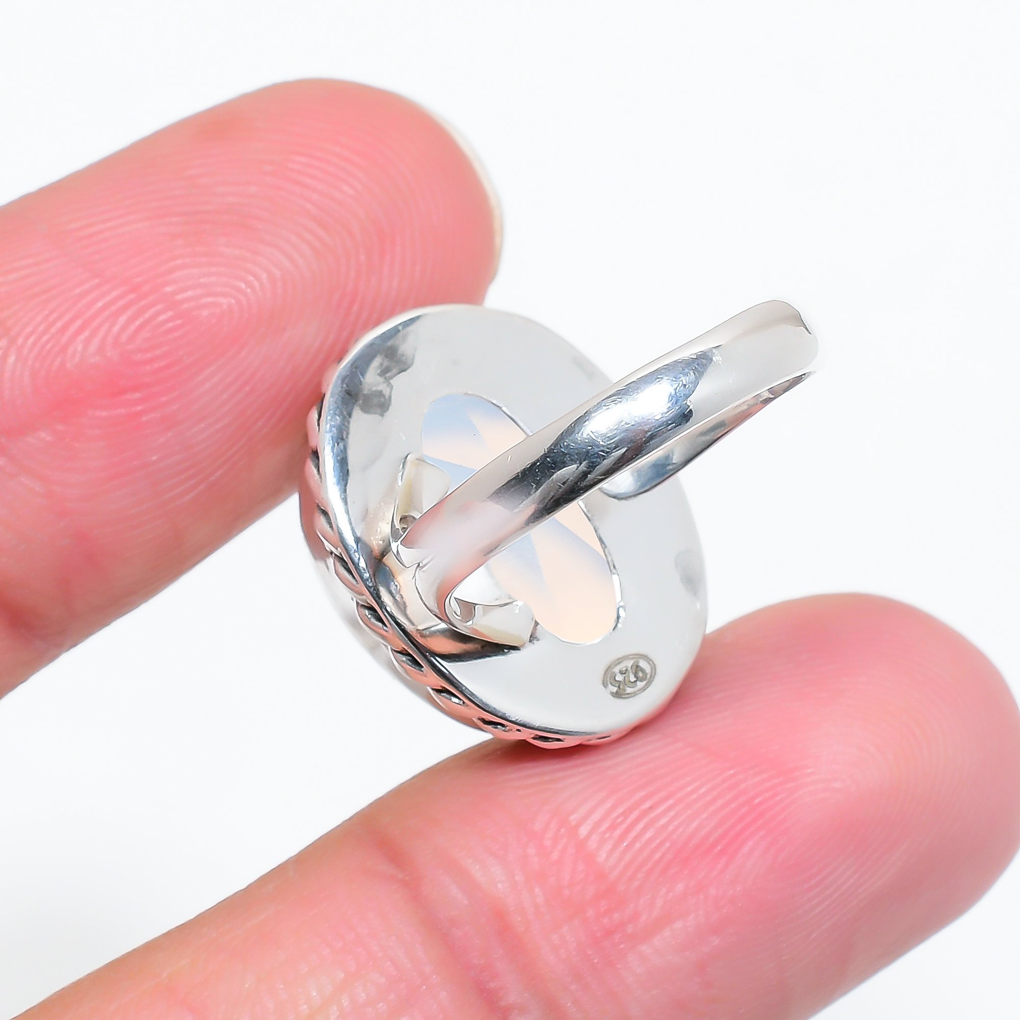 Milky Opal - Simulated 925 Sterling Silver Ring