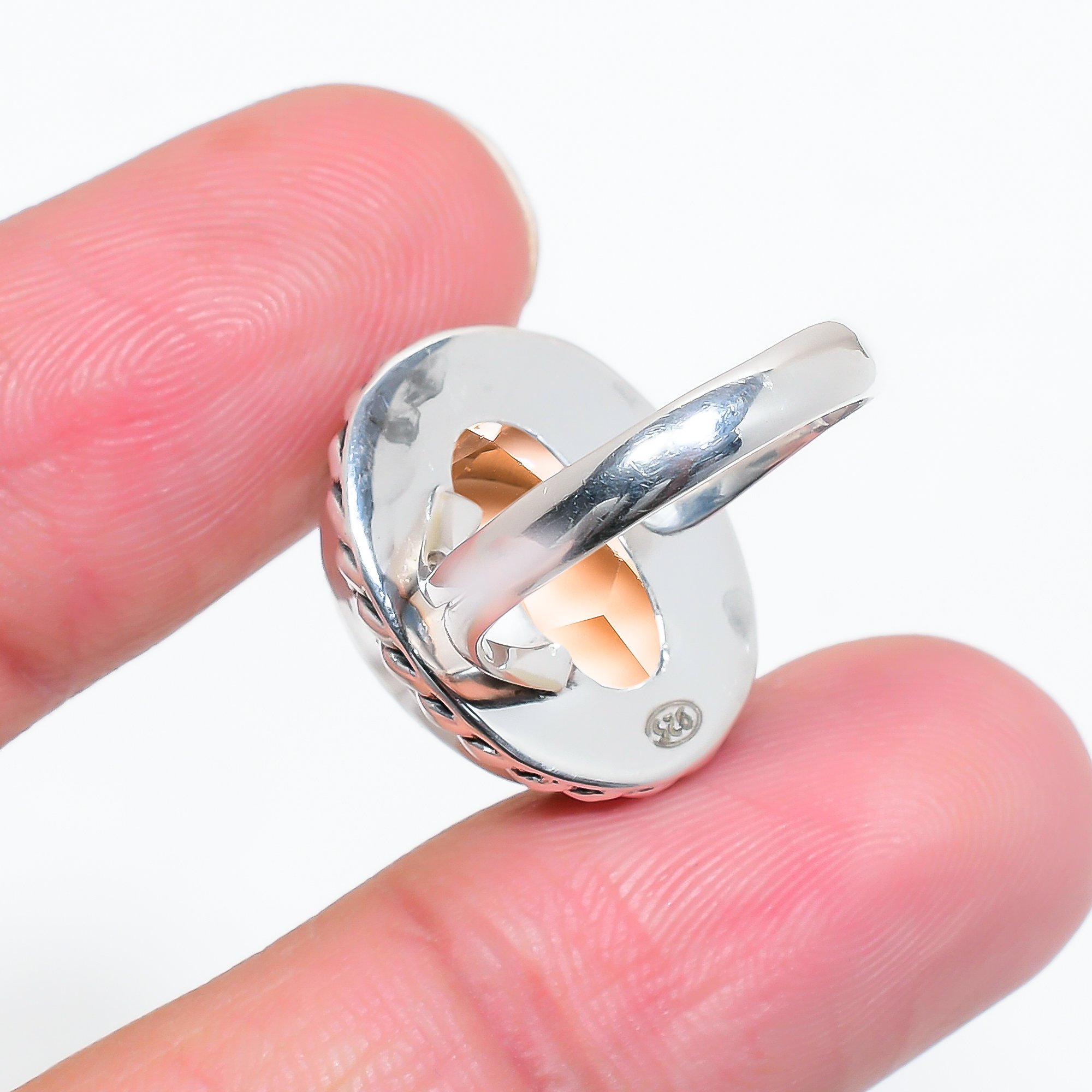 Morganite - Simulated 925 Sterling Silver Ring