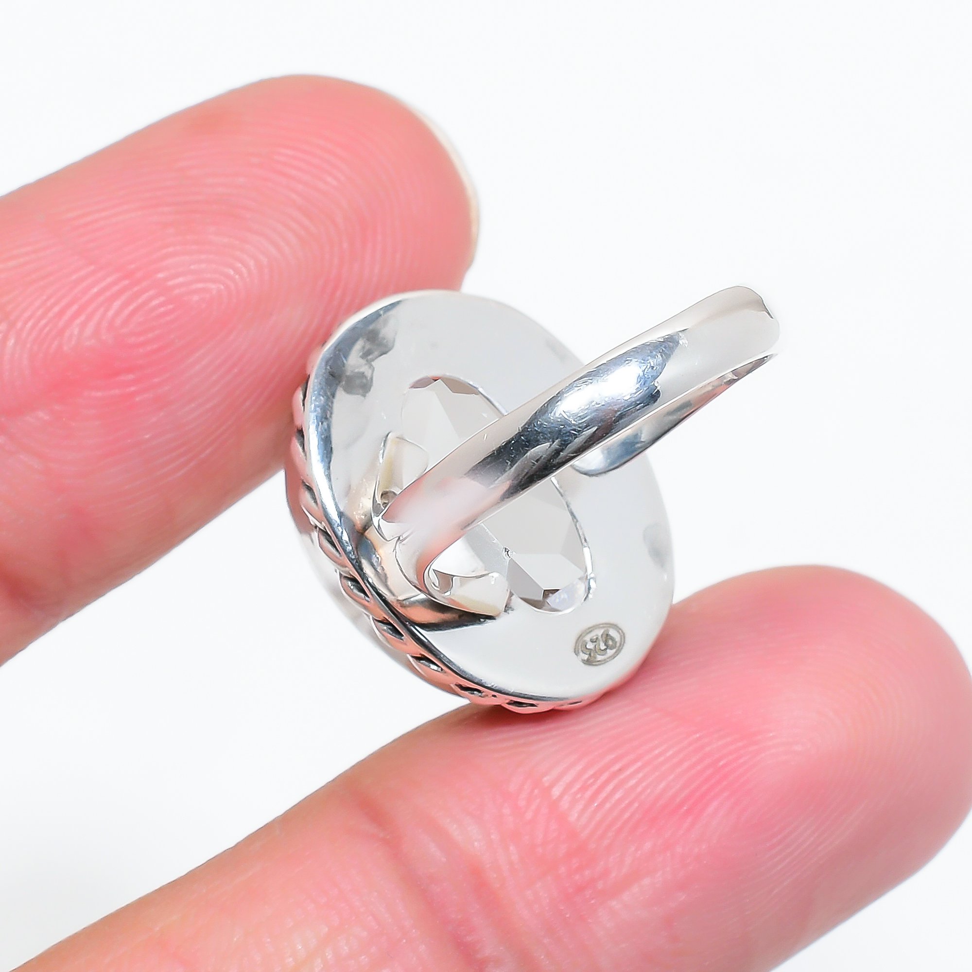 White Topaz - Simulated 925 Sterling Silver Ring