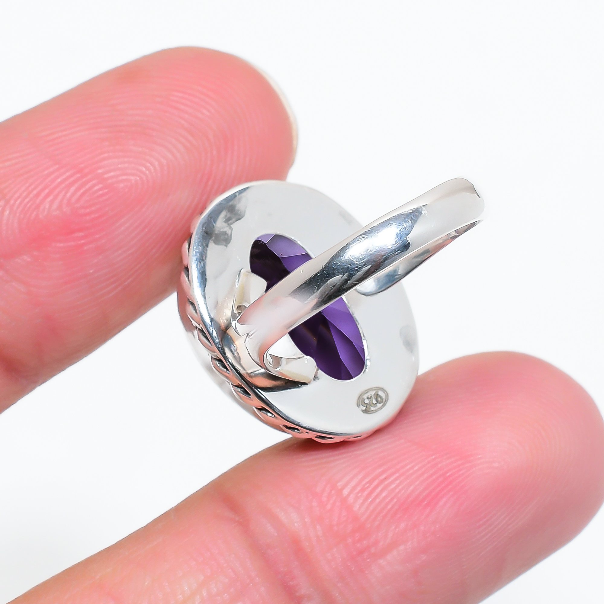 Purple Amethyst - Simulated 925 Sterling Silver Ring