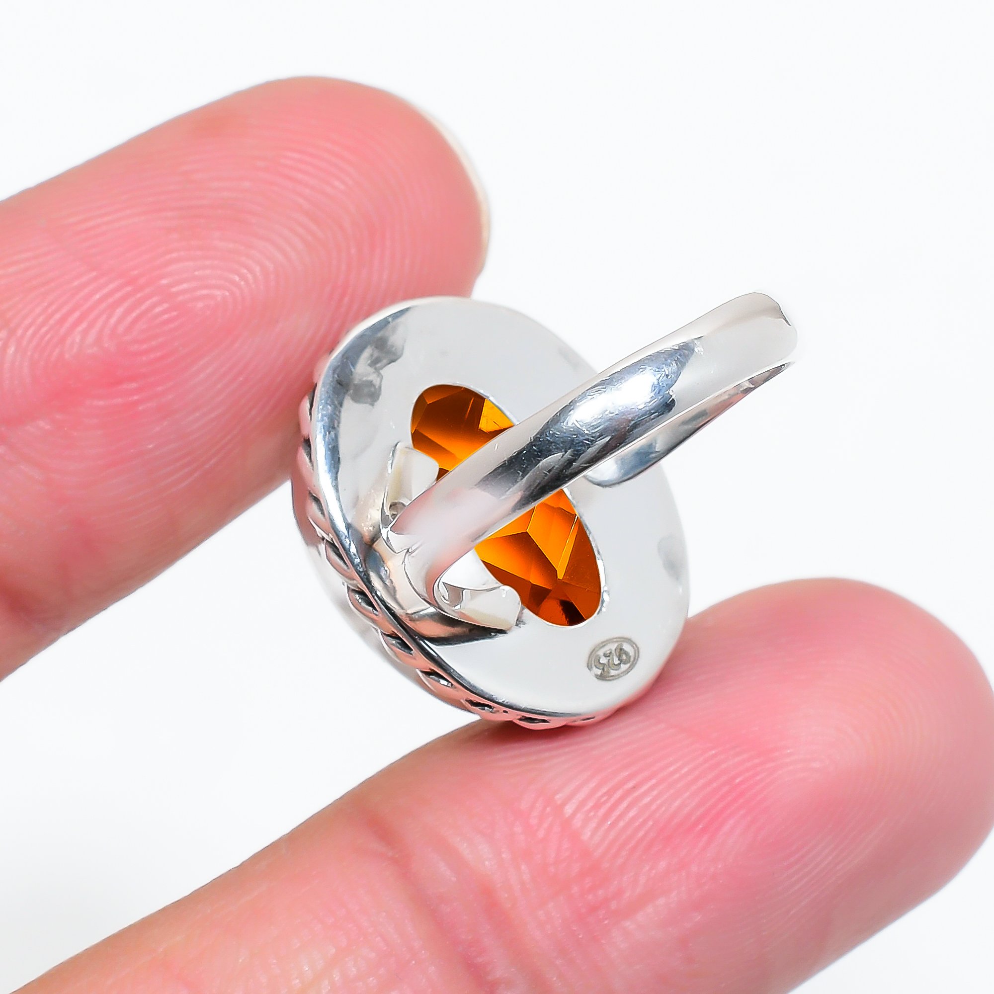 Citrine - Simulated 925 Sterling Silver Ring