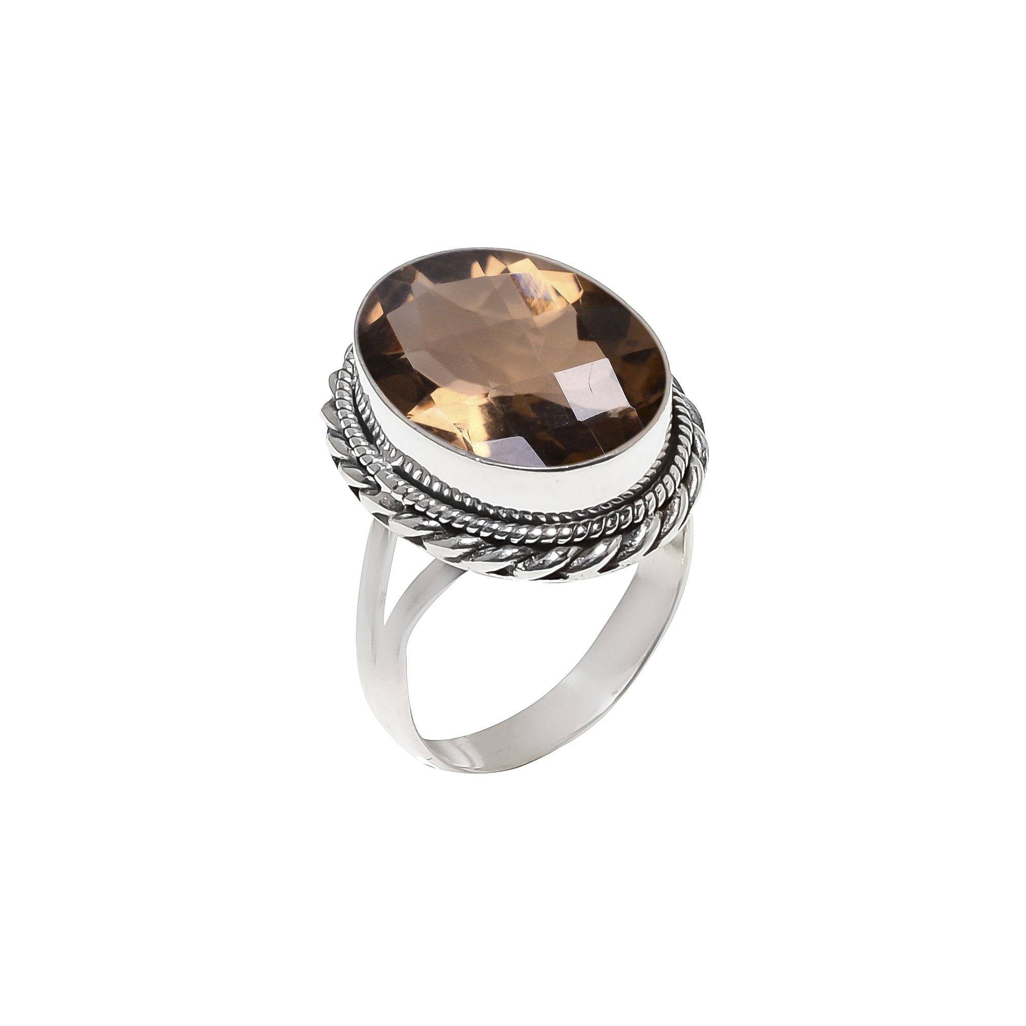 Smokey - Simulated 925 Sterling Silver Ring