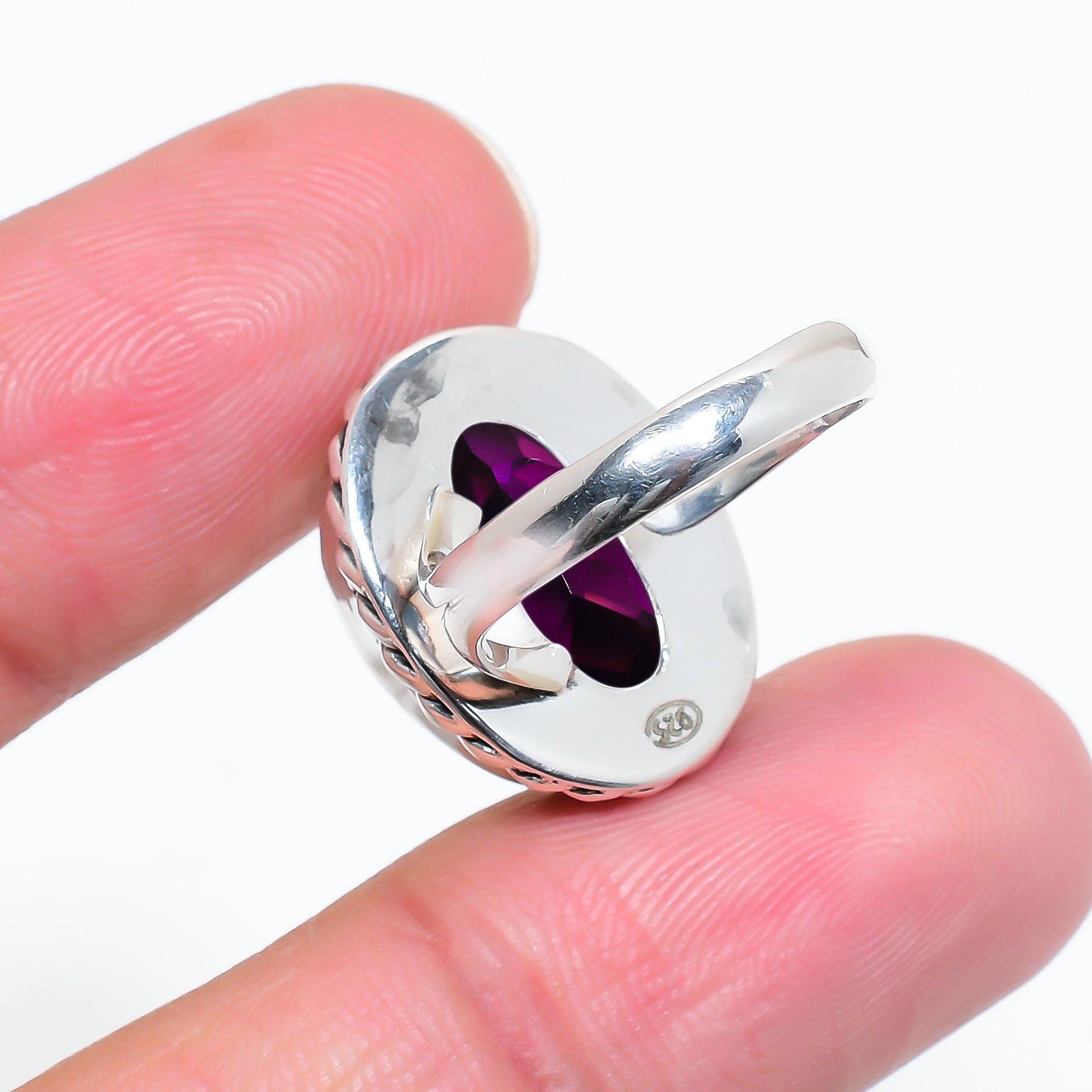 Purple Amethyst - Simulated 925 Sterling Silver Ring
