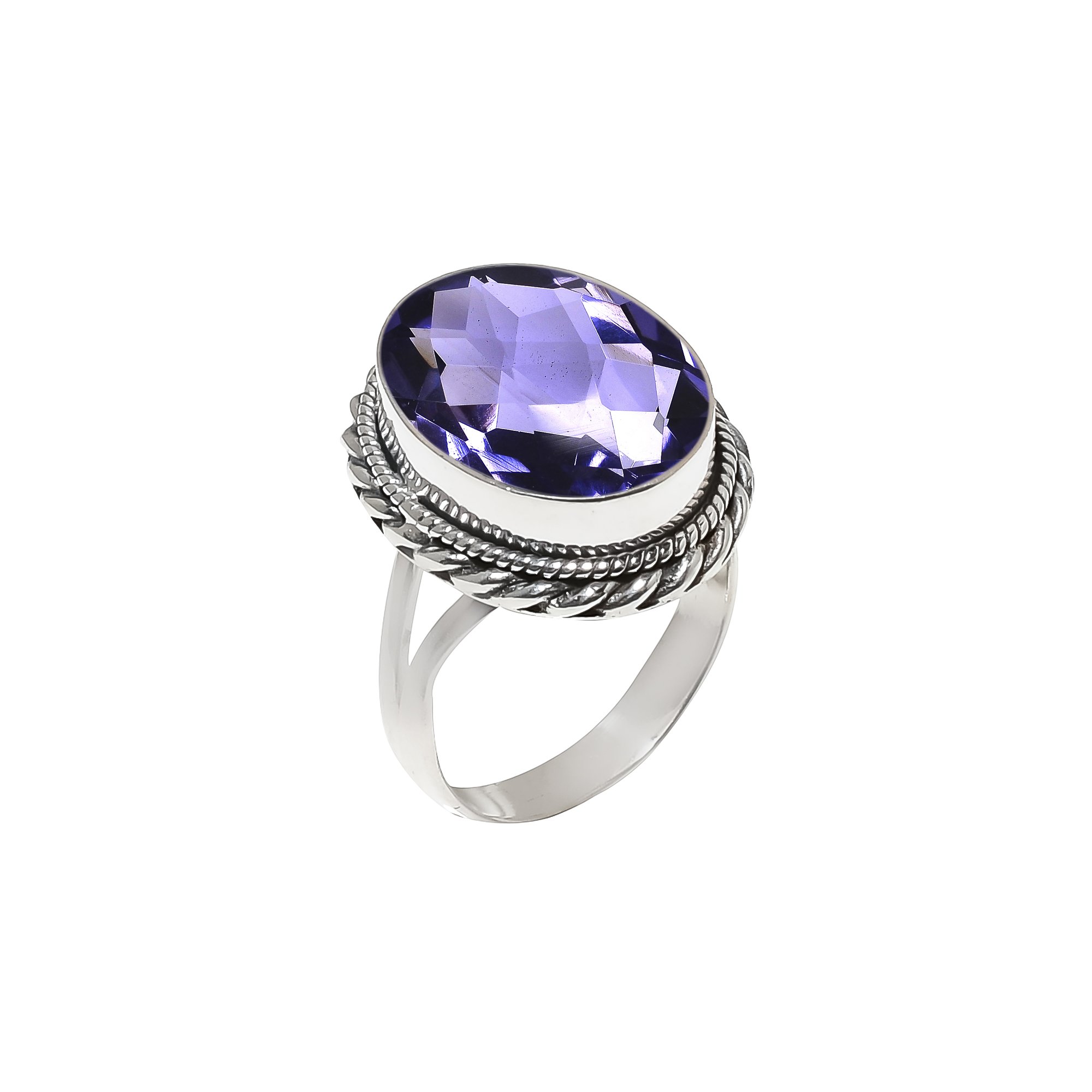 Iolite - Simulated 925 Sterling Silver Ring