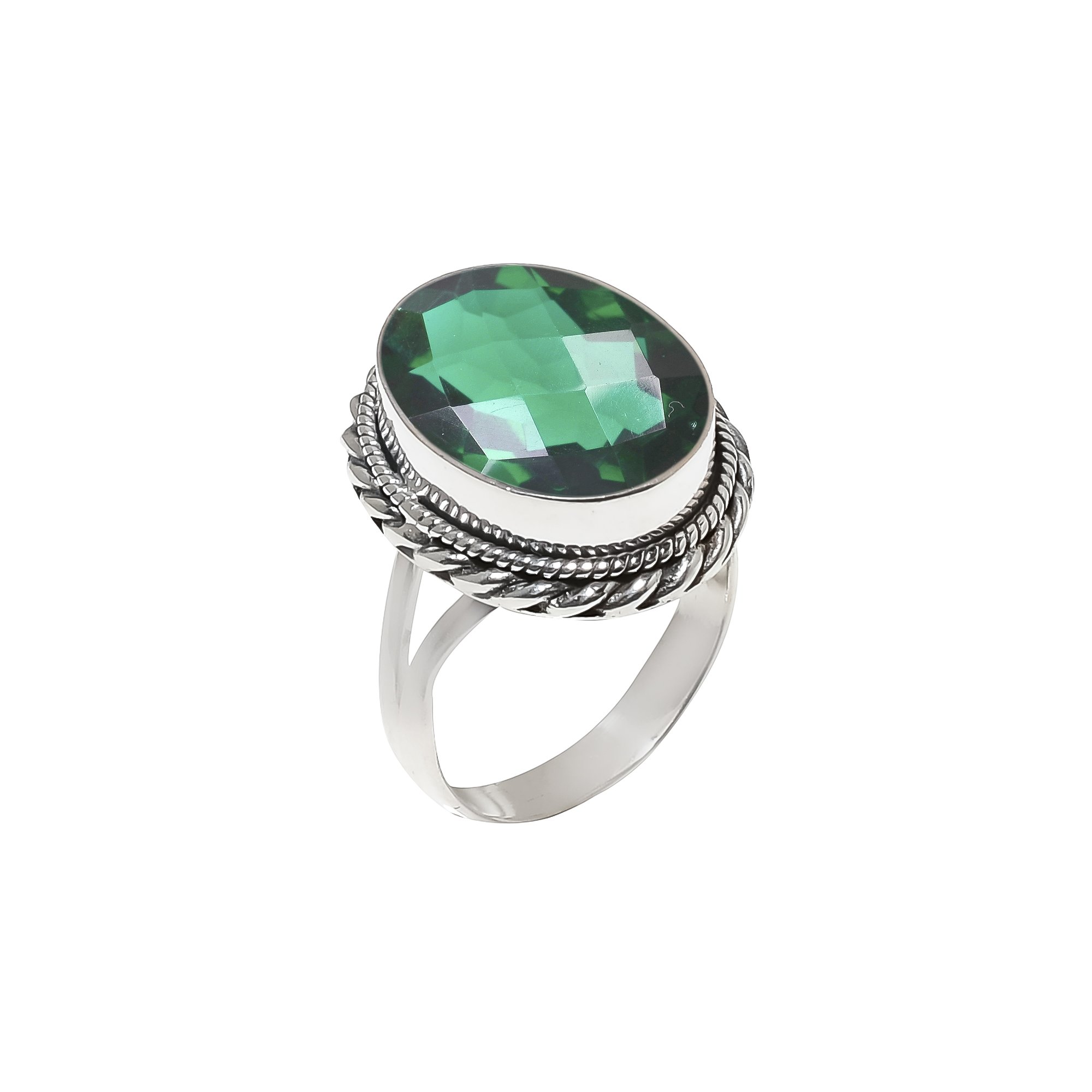 Chrome Diopside - Simulated 925 Sterling Silver Ring