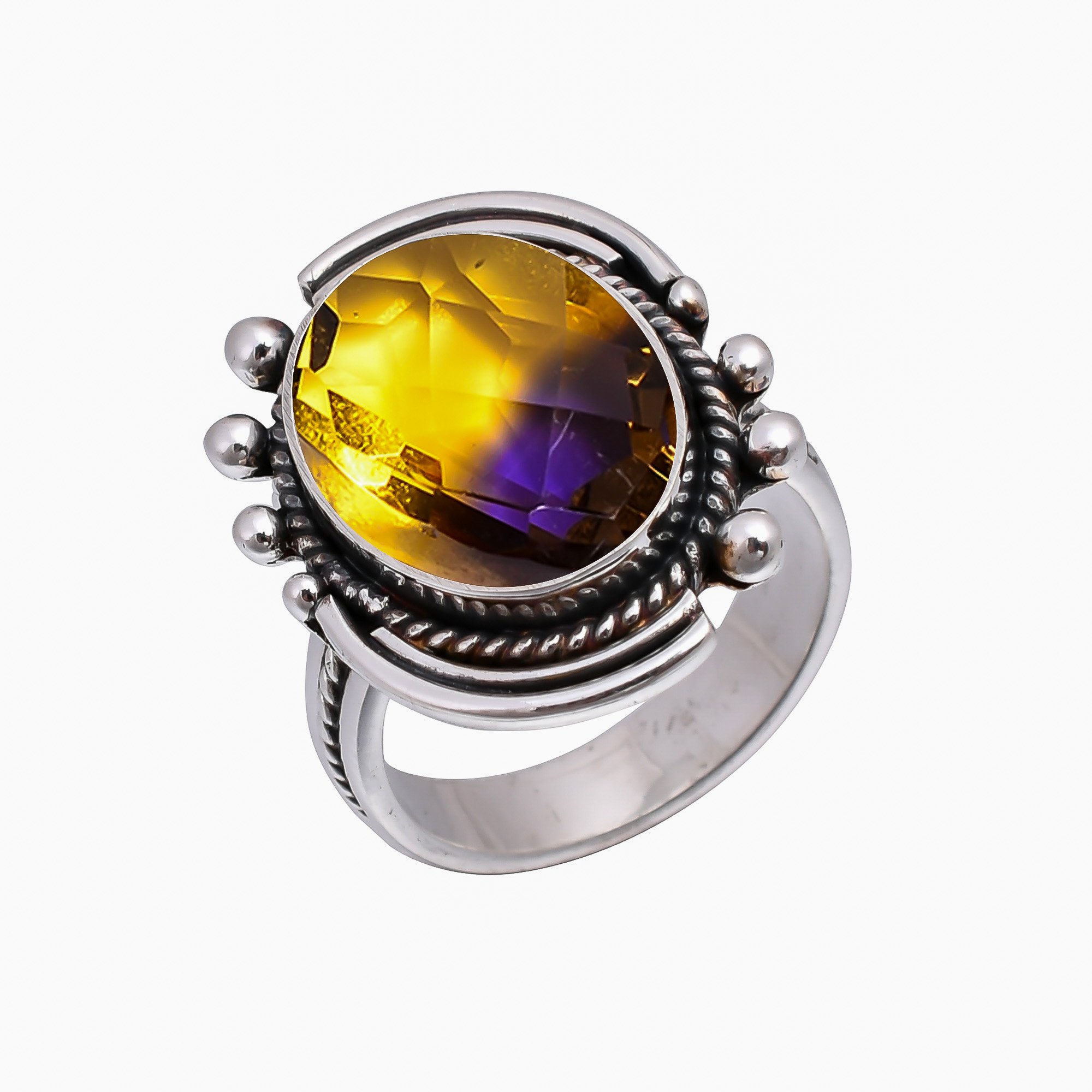 Ametrine - Simulated 925 Sterling Silver Ring