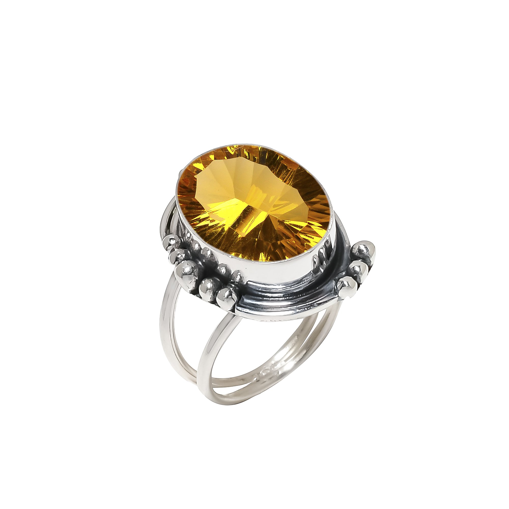 Citrine - Simulated 925 Sterling Silver Ring