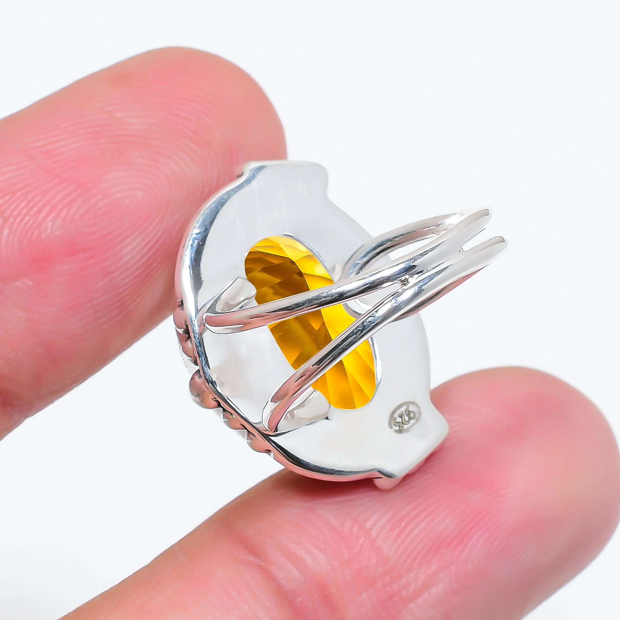 Citrine - Simulated 925 Sterling Silver Ring