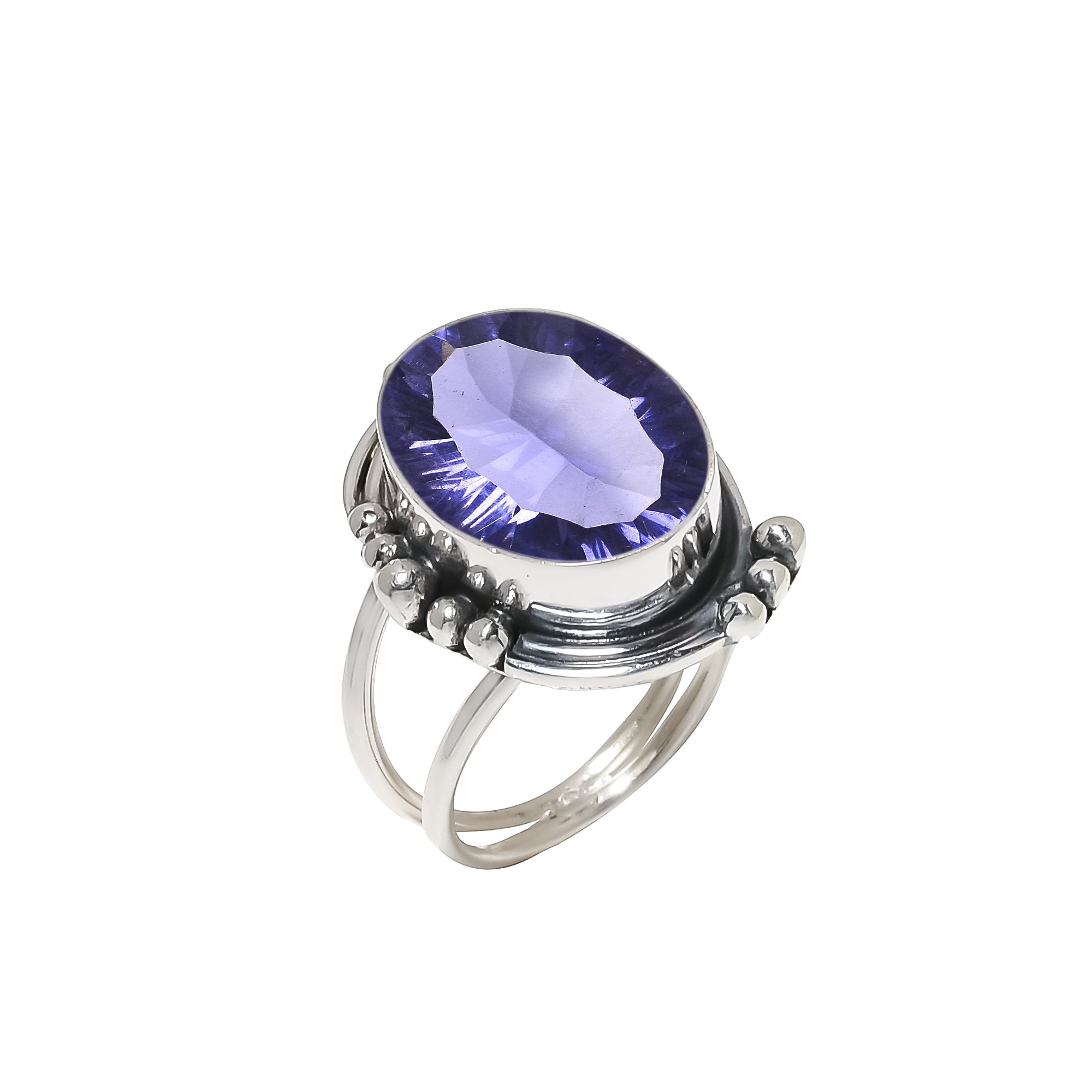 Iolite - Simulated 925 Sterling Silver Ring