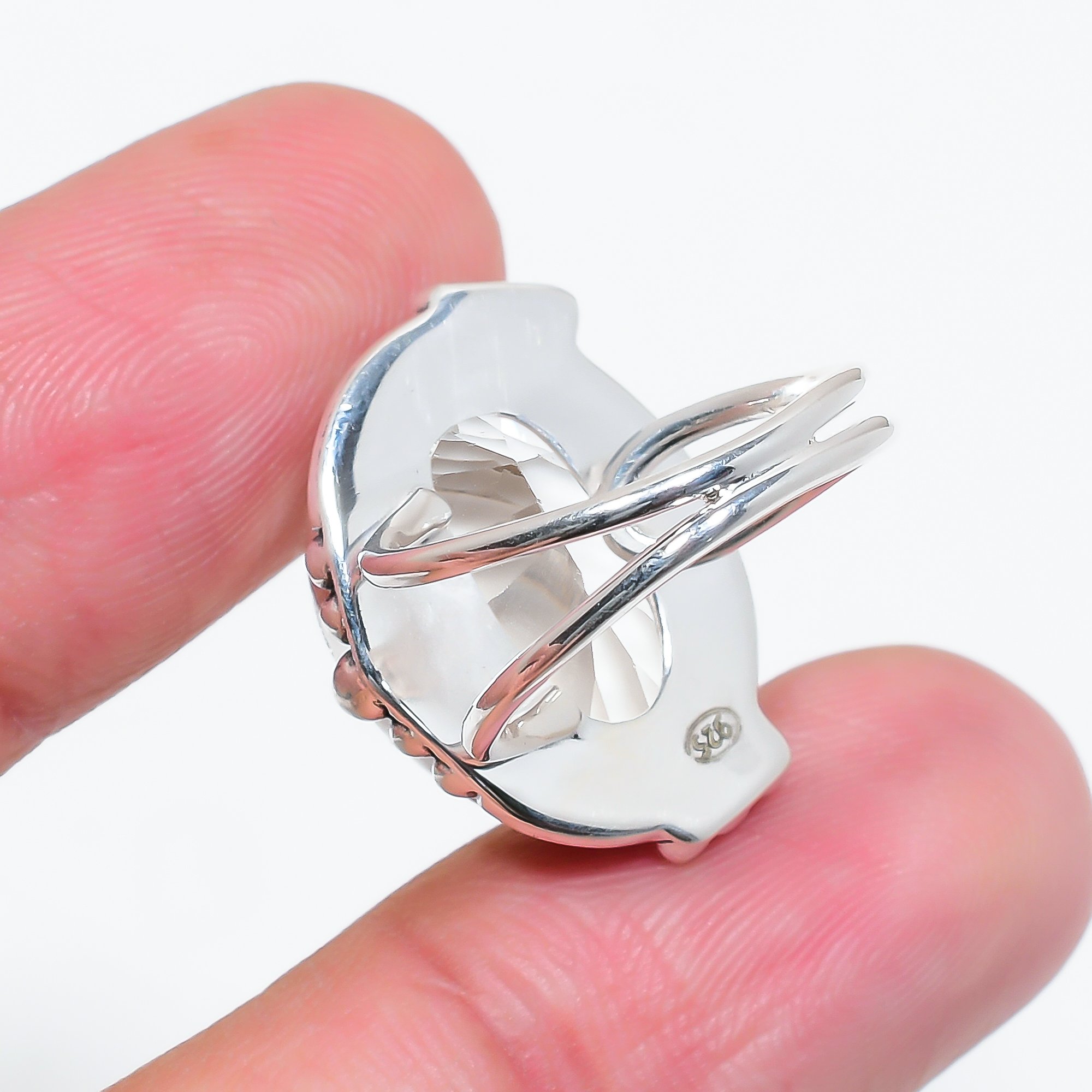 White Topaz - Simulated 925 Sterling Silver Ring