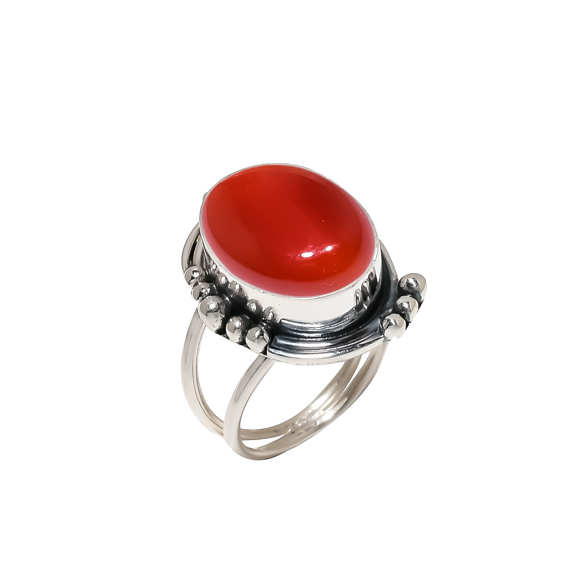 Red Onyx - Brazil 925 Sterling Silver Ring