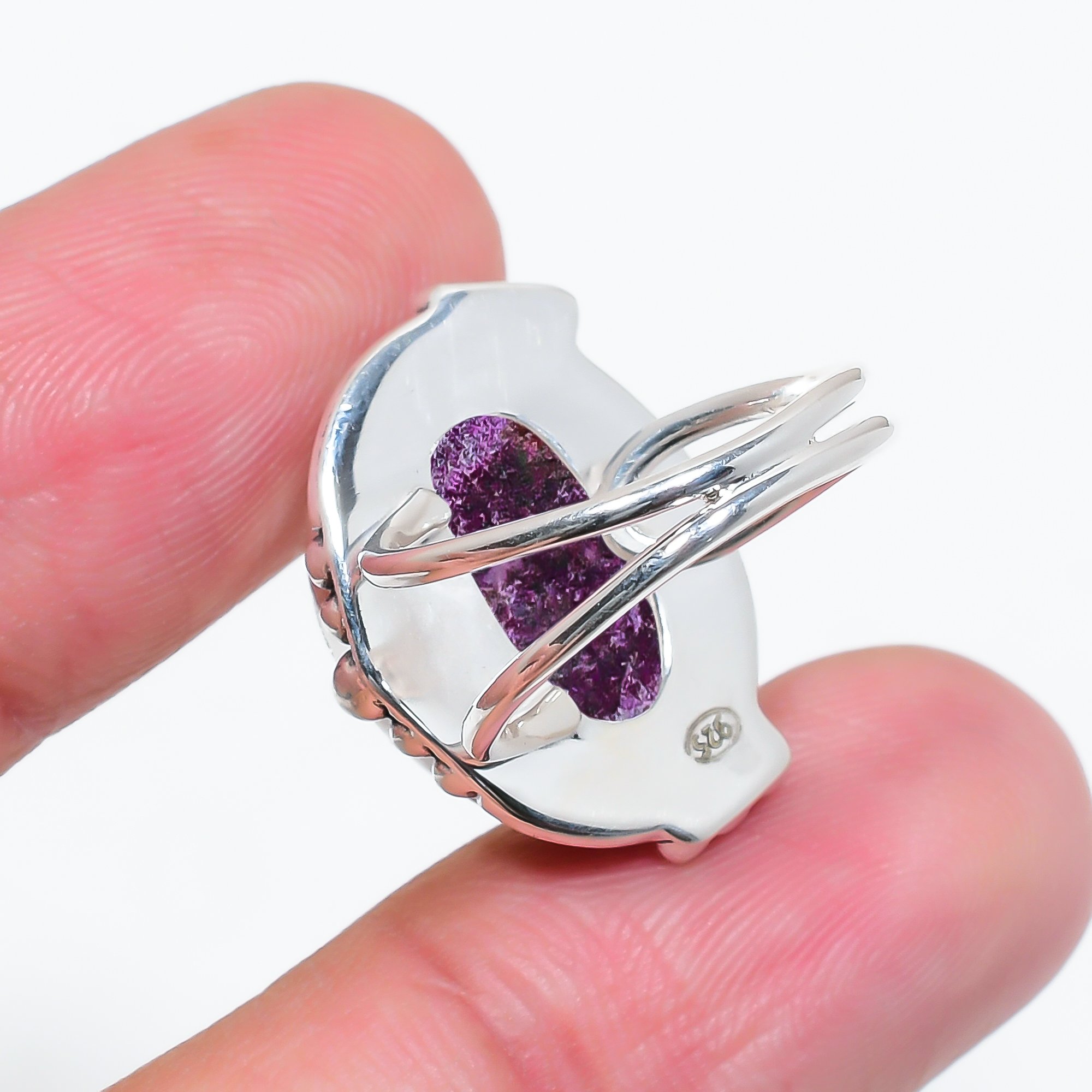 Variscite In Purpurite - Australia 925 Sterling Silver Ring