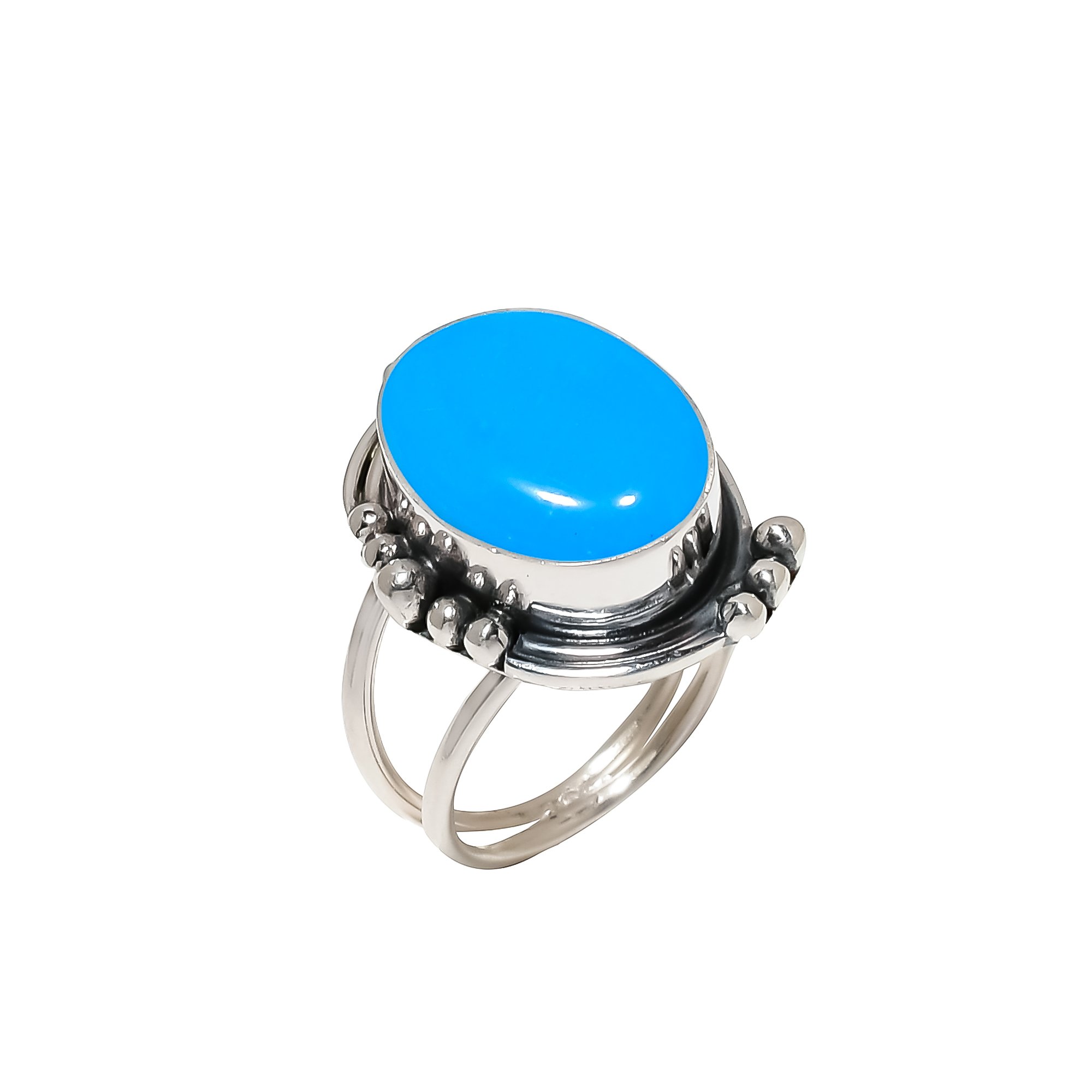 Sleeping Beauty Turquoise - Simulated 925 Sterling Silver Ring