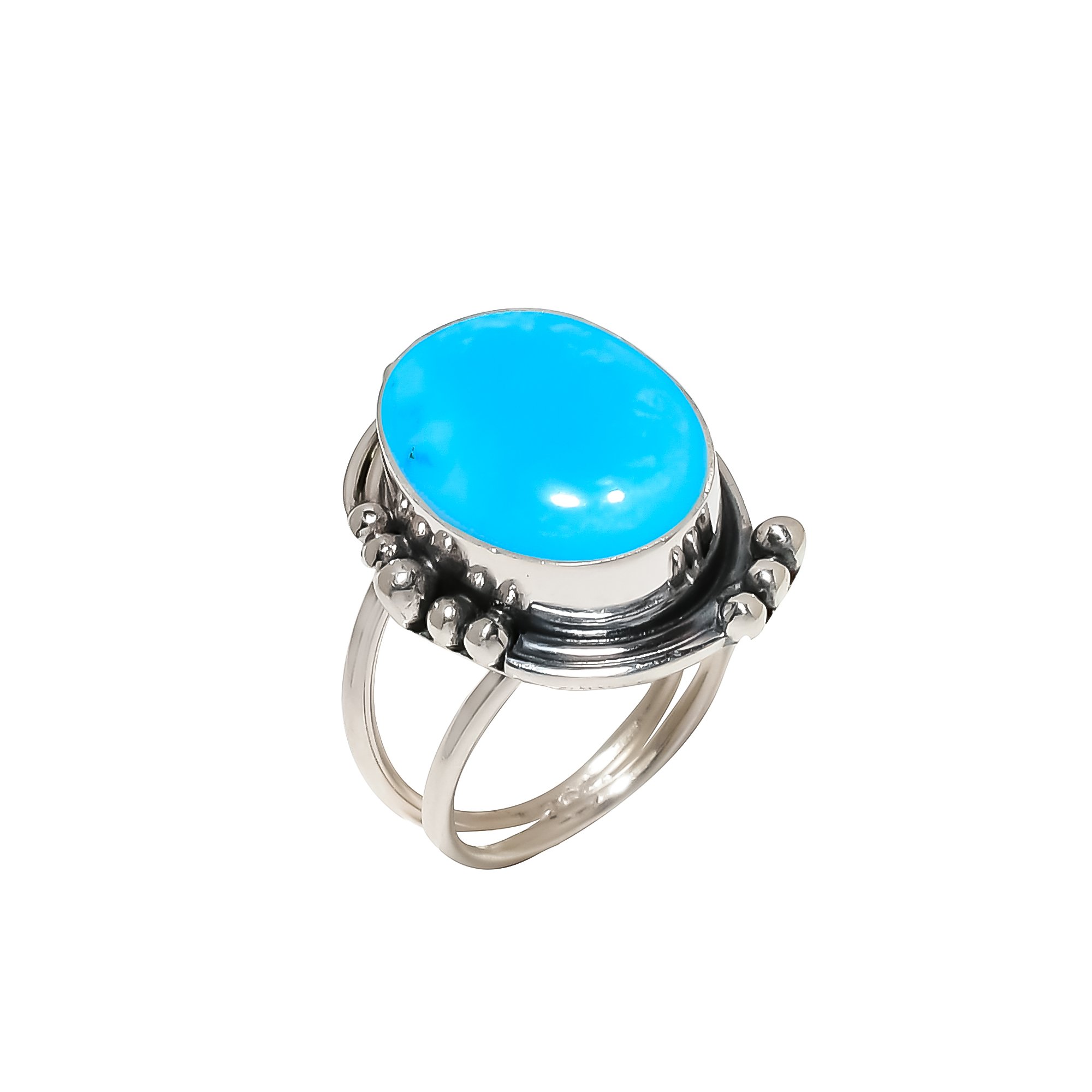 Magnesite Turquoise 925 Sterling Silver Ring