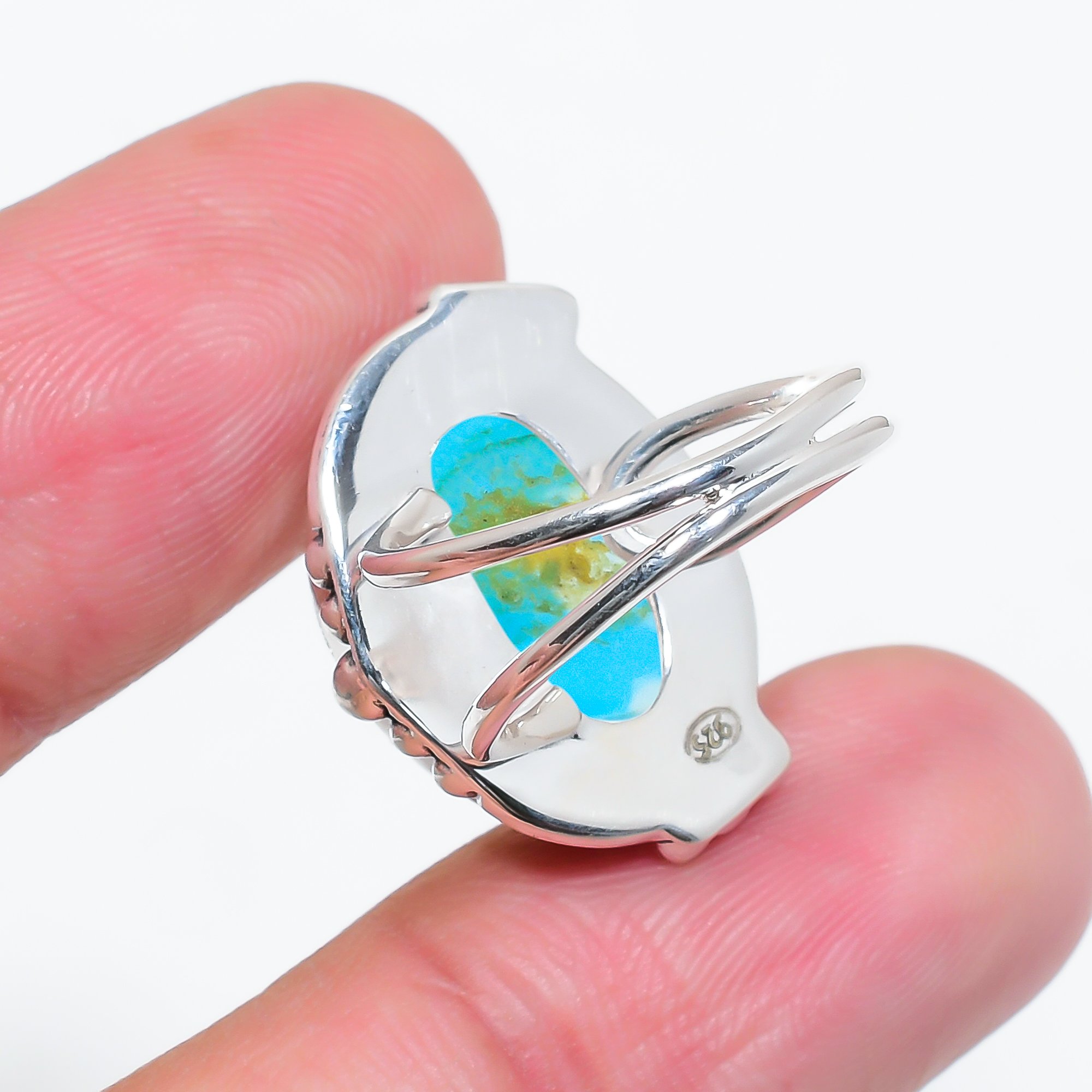 Magnesite Turquoise 925 Sterling Silver Ring