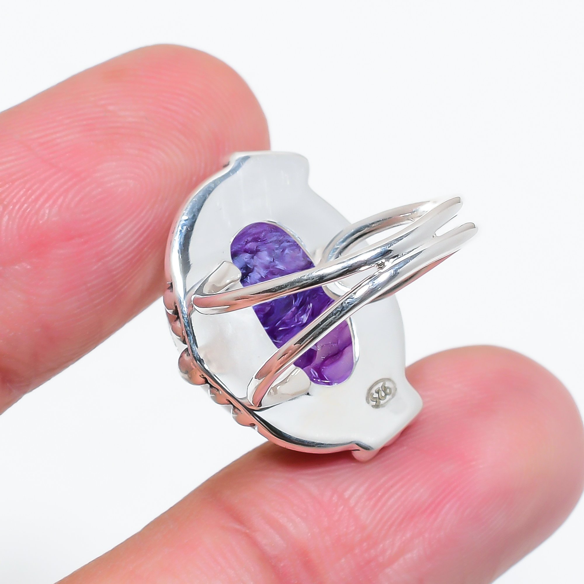 Purple Charoite - Siberia 925 Sterling Silver Ring
