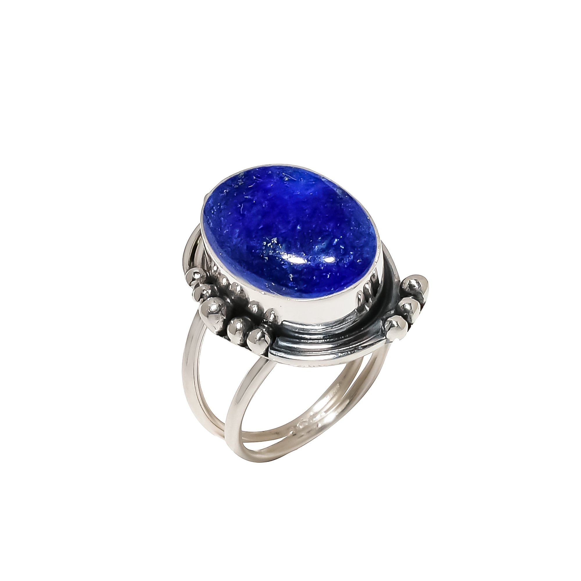 Natural Lapis Lazuli - Afghanistan 925 Sterling Silver Ring