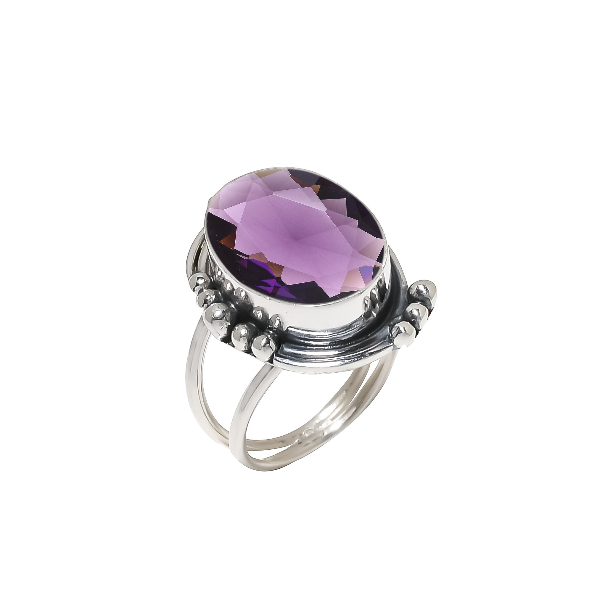 Purple Amethyst - Simulated 925 Sterling Silver Ring