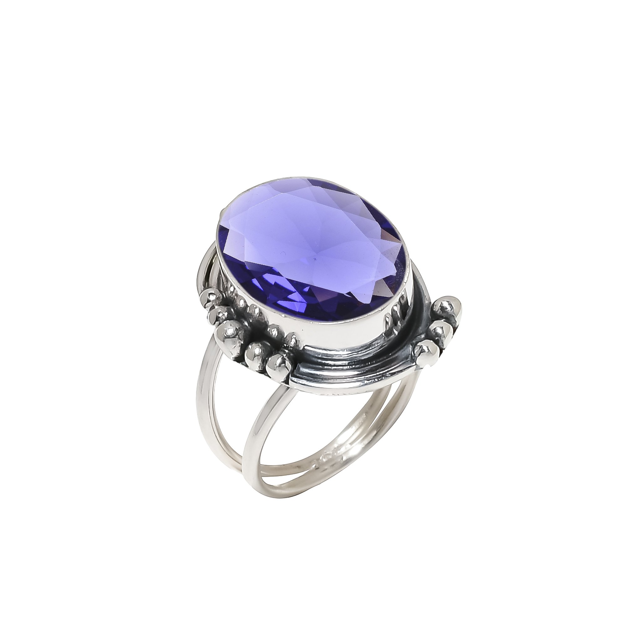 Iolite - Simulated 925 Sterling Silver Ring