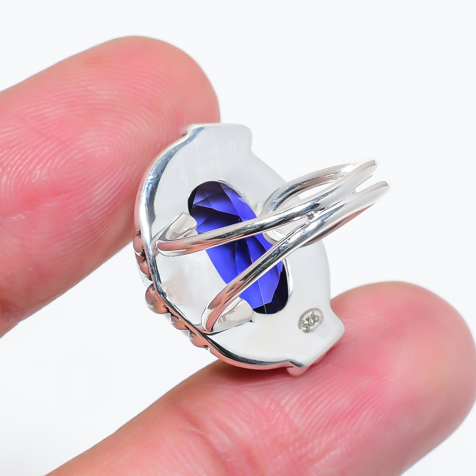Iolite - Simulated 925 Sterling Silver Ring