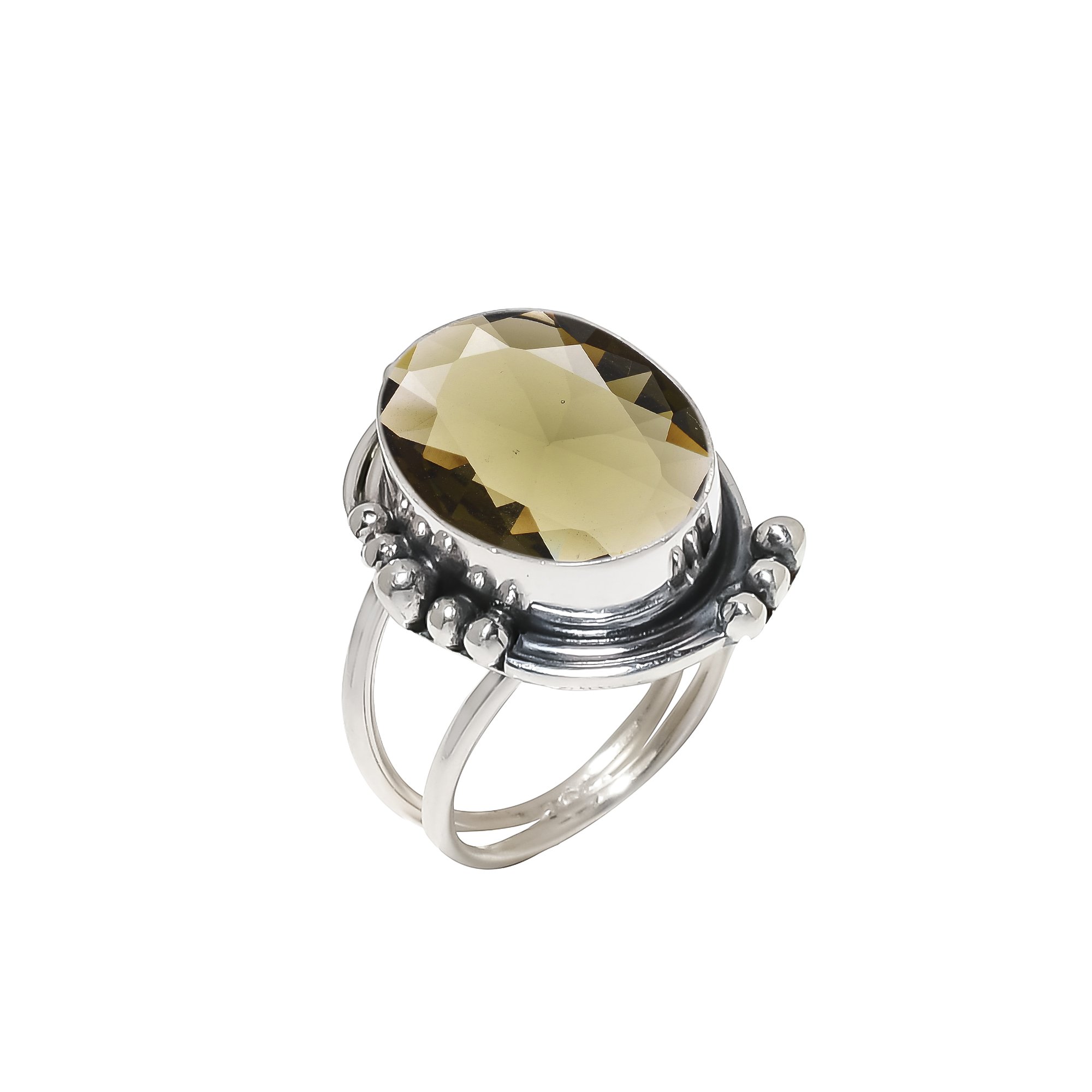 Smokey - Simulated 925 Sterling Silver Ring