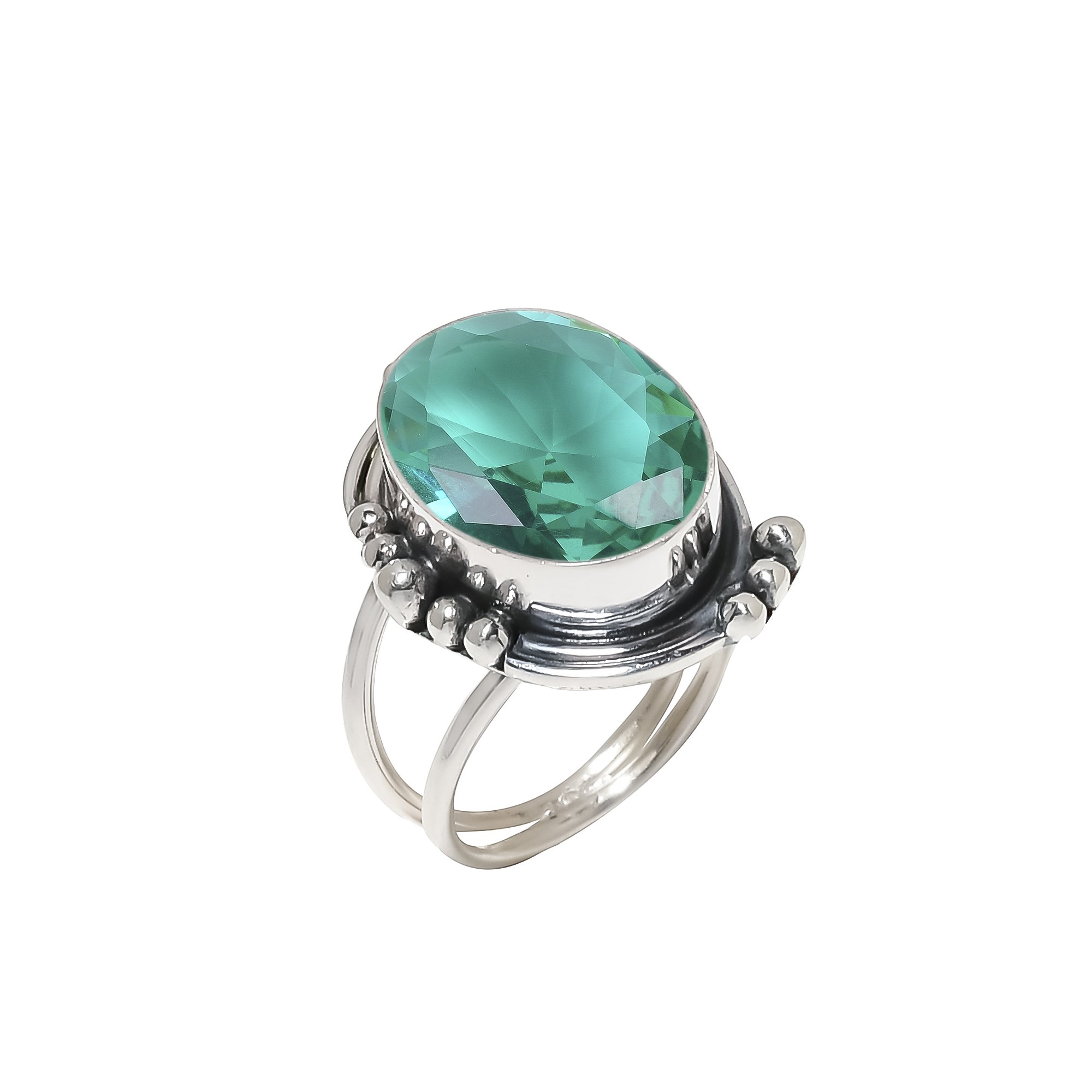 Apatite - Simulated 925 Sterling Silver Ring