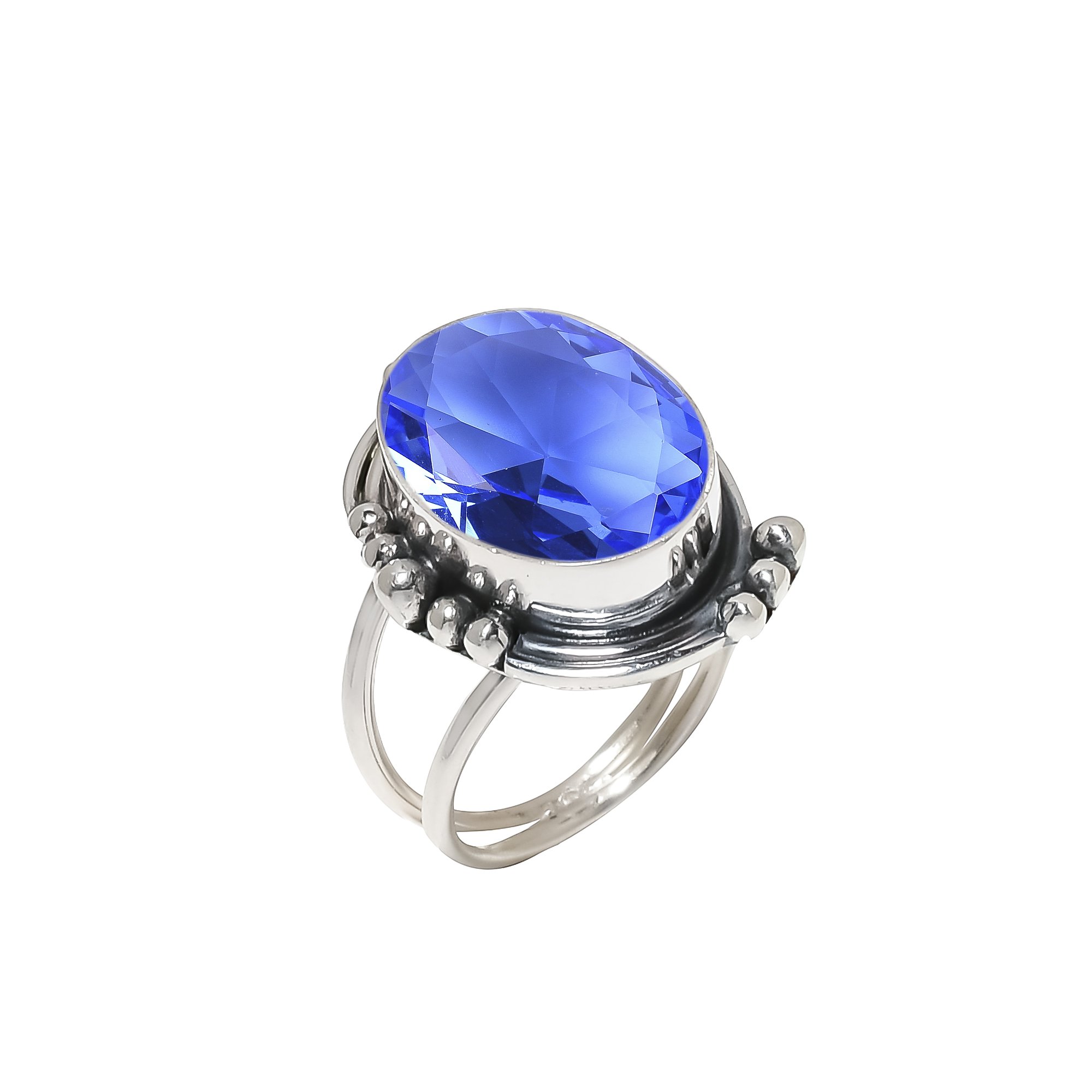 Tanzanite - Simulated 925 Sterling Silver Ring