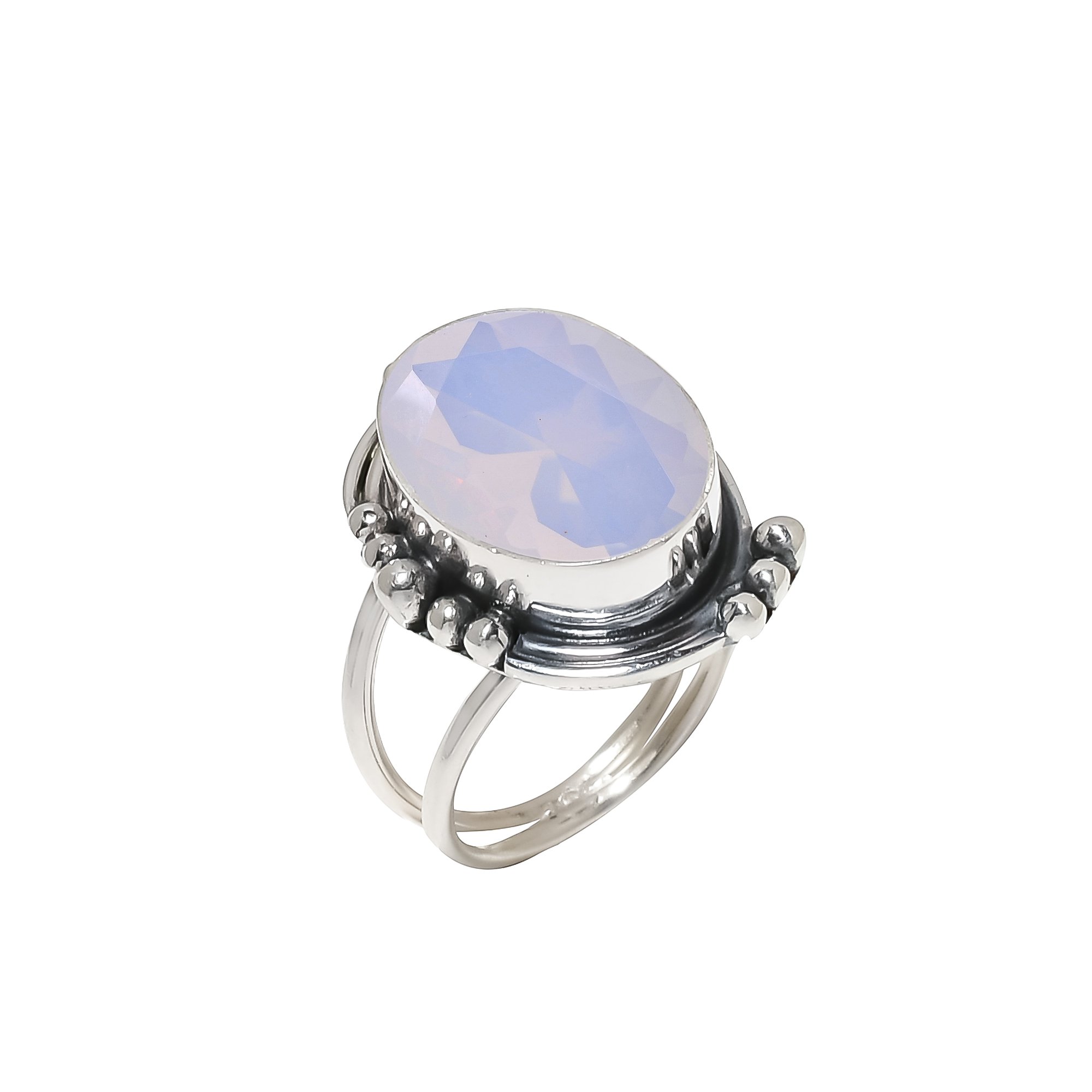 Milky Opal - Simulated 925 Sterling Silver Ring